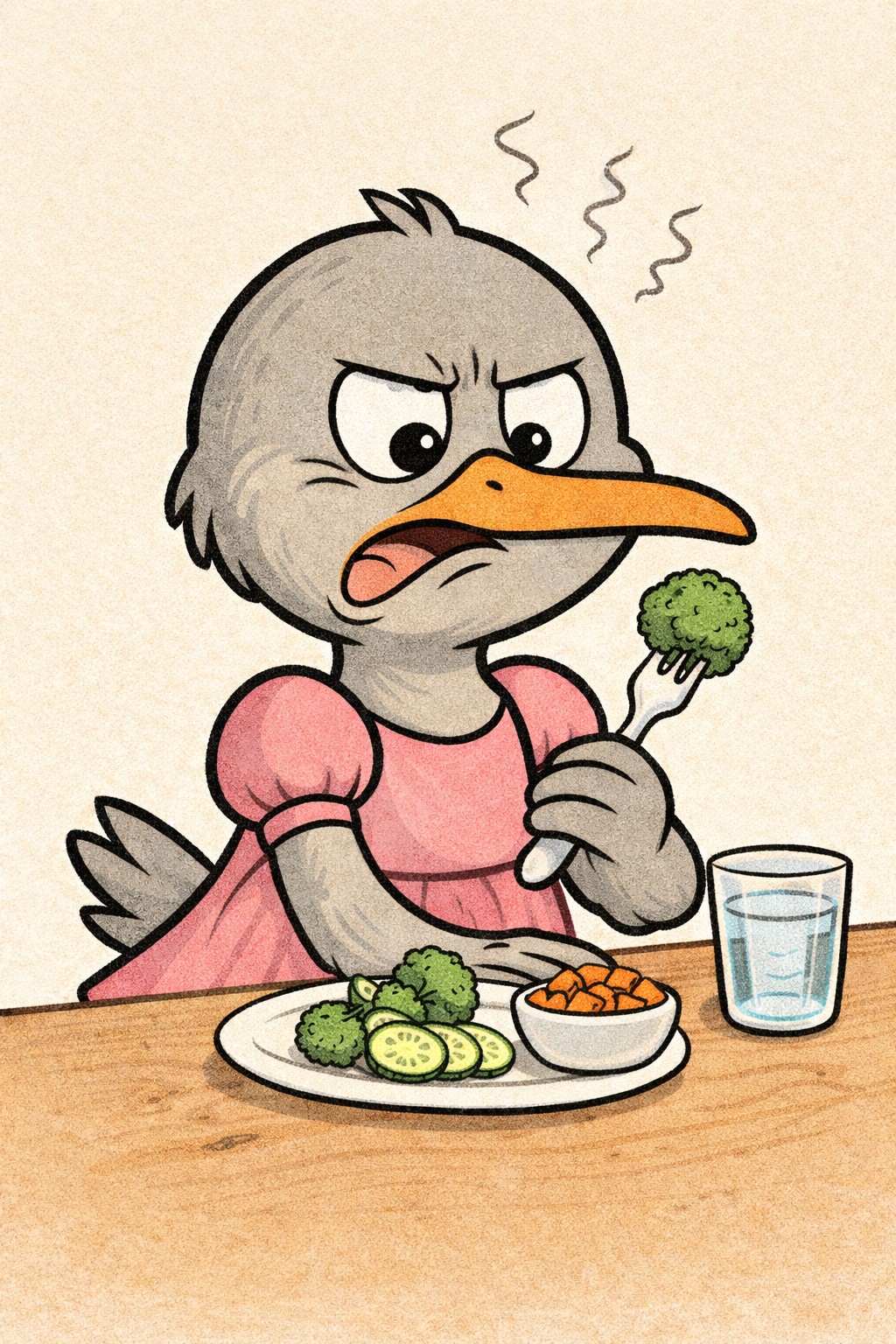 Rosa tries healthy food