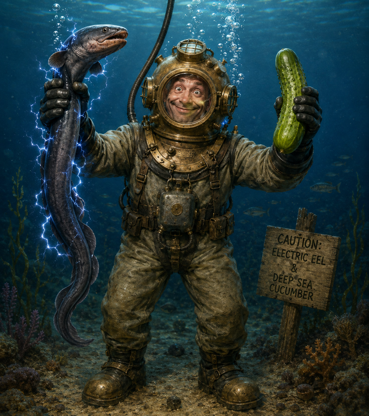 I would be delighted if the sea were full of cucumber juice.