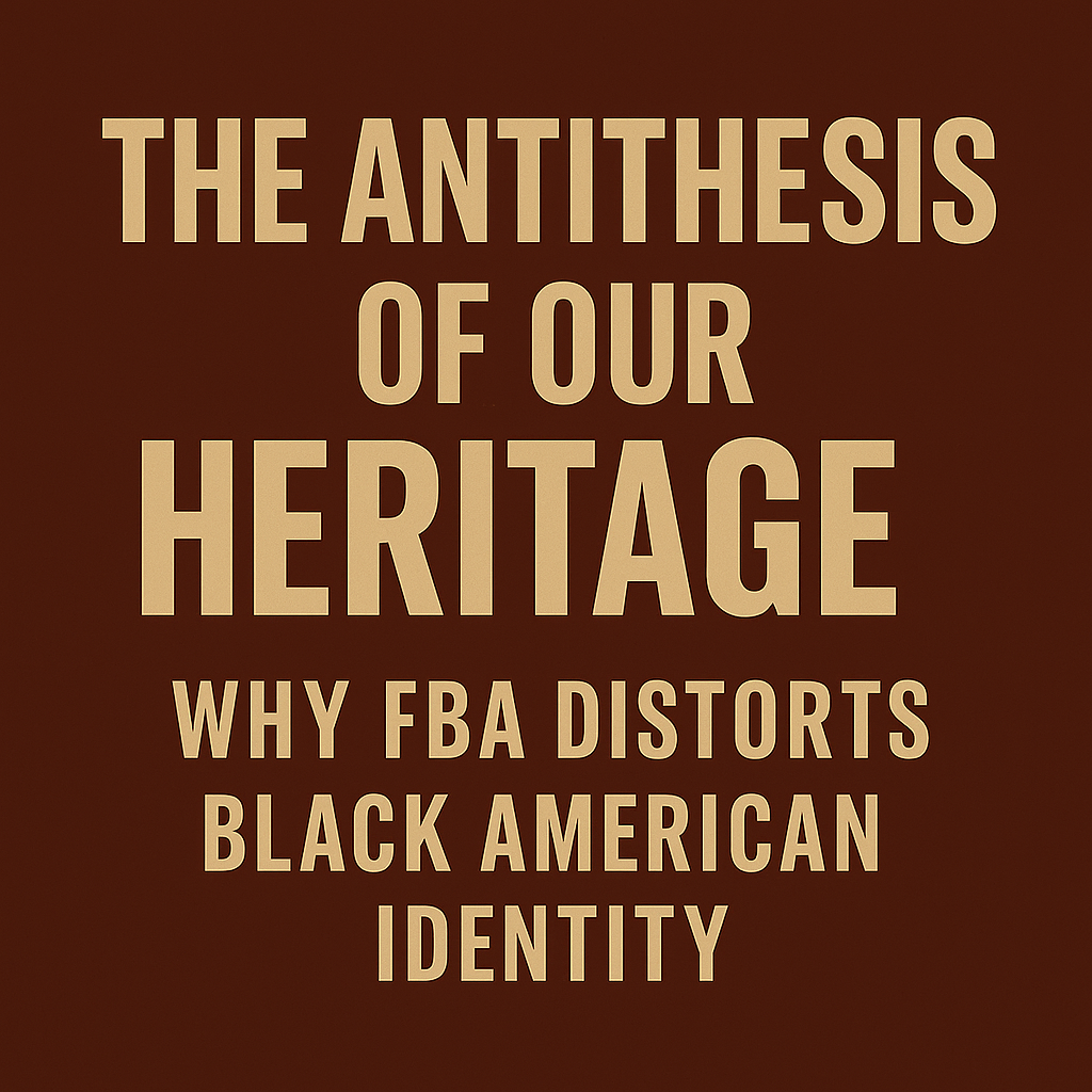 The Antithesis of Our Heritage: Why FBA Distorts Black American Identity