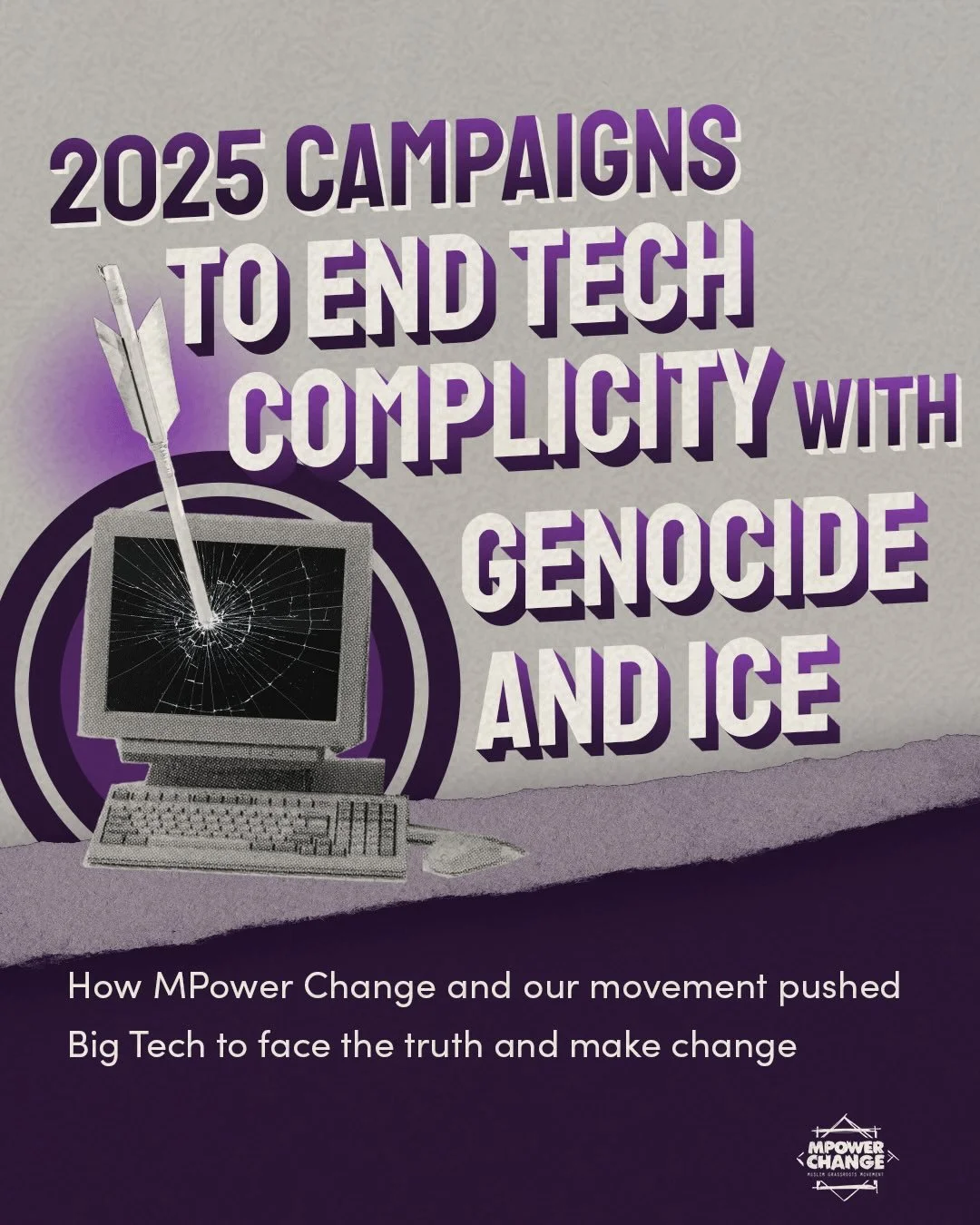 In 2025, our movement took on some of the world&rsquo;s most powerful tech corporations &mdash; Microsoft, Cisco, LexisNexis, and Salesforce &mdash; for their complicity in genocide, mass surveillance, and violent ICE deportations.

Swipe through to 