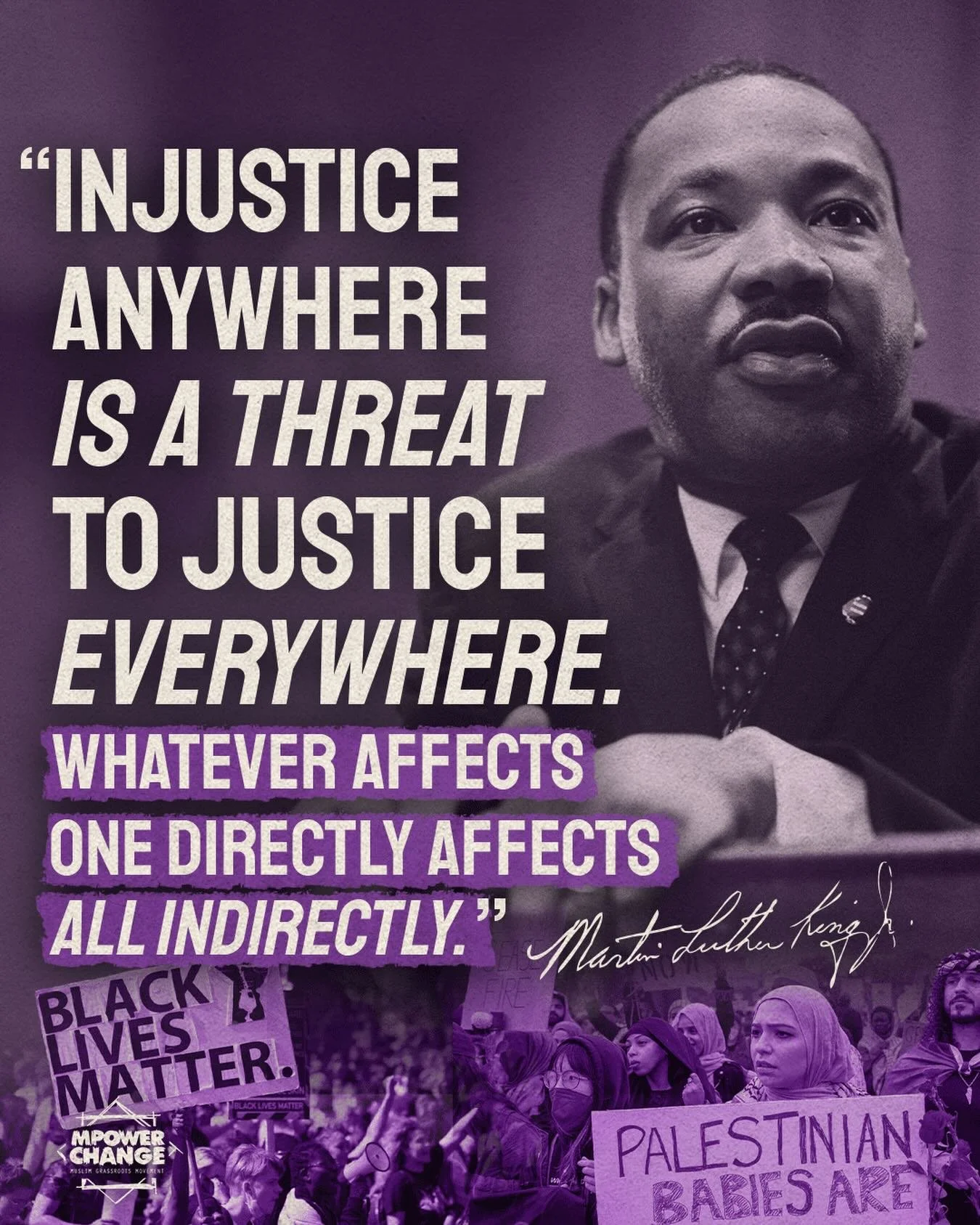 &ldquo;Injustice anywhere is a threat to justice everywhere.&rdquo; On Dr. King&rsquo;s birthday, we&rsquo;re reminded that the fight for justice is collective, ongoing, and global.

As we witness violence against protesters from Minneapolis to Chica