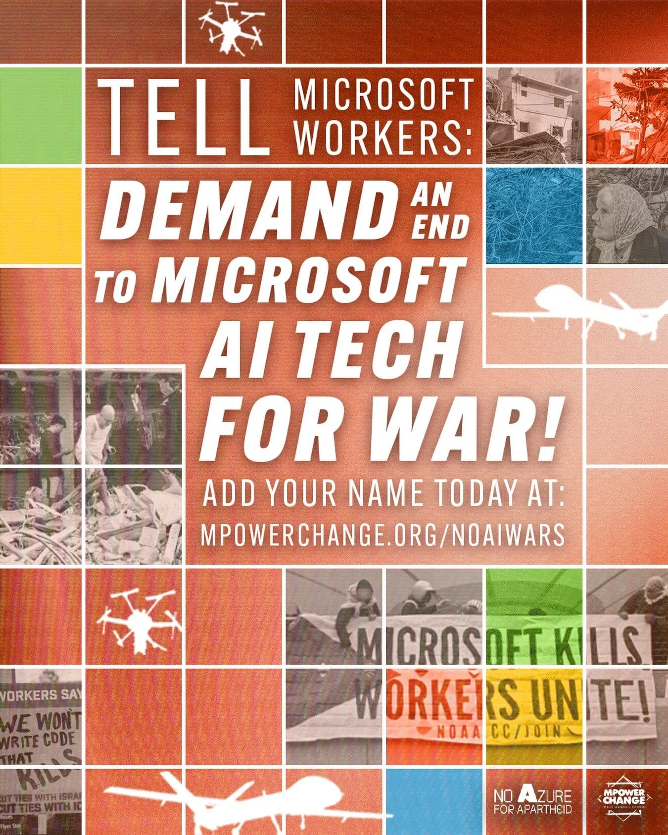 NEW AI CAMPAIGN: In Iran, Lebanon, Gaza, and beyond, AI is helping the U.S. and Israeli militaries kill thousands of civilians, injure many more, and displace millions from their homes.

That&rsquo;s why we&rsquo;re calling on employees in Microsoft&