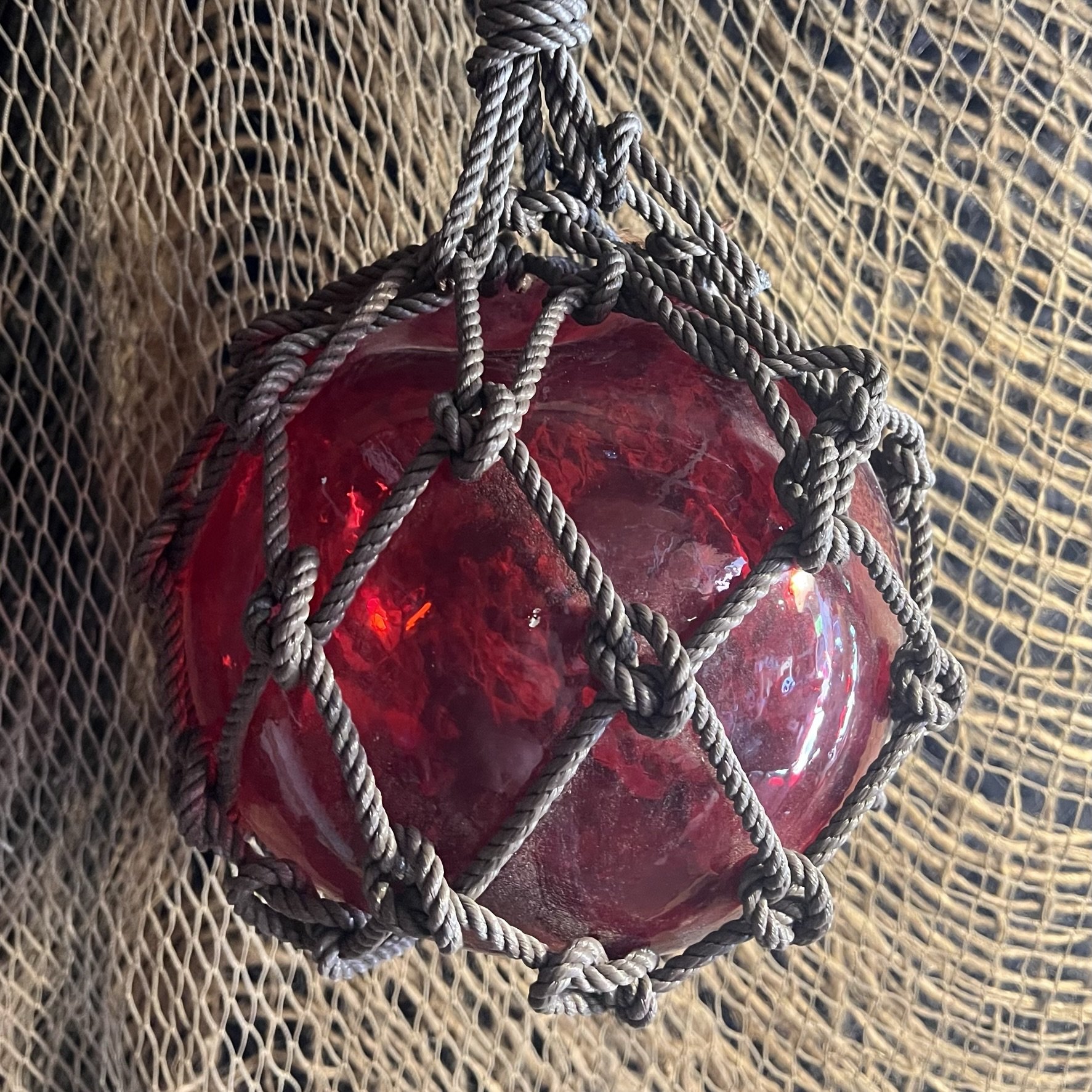 9" Glass Float - Red