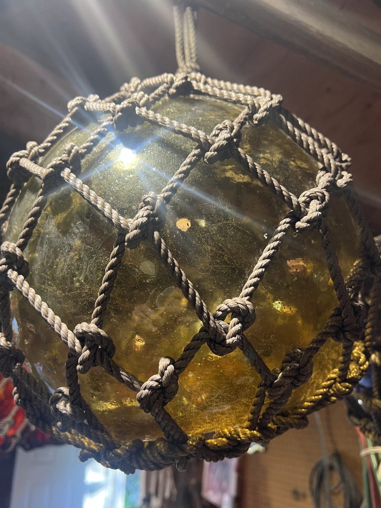13" Glass Float - Champagne