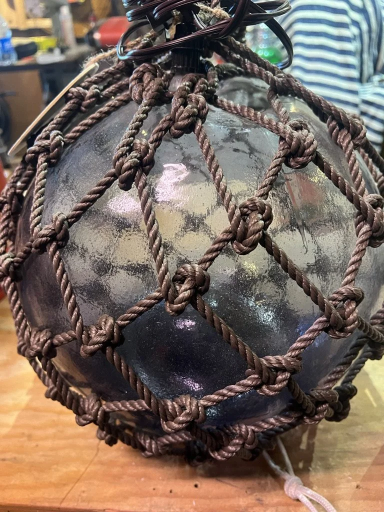 13" Glass Float - Mid Purple Misdrill