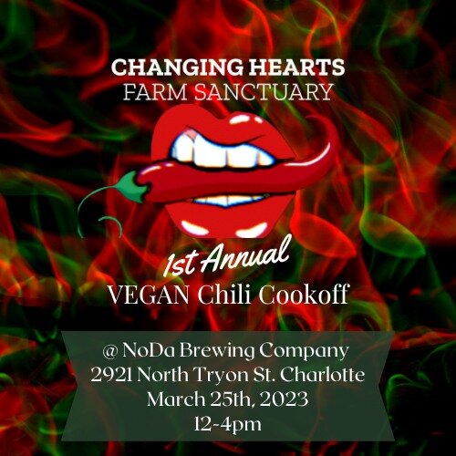 Tickets are ON SALE NOW. Don't miss the CHFS First Annual Chili VEGAN Cookoff! Whether you are a chili lover or wanna take a shot at rustling up a prize-winning bowl of red... you don't wanna miss this event! See link in bio for the deets...