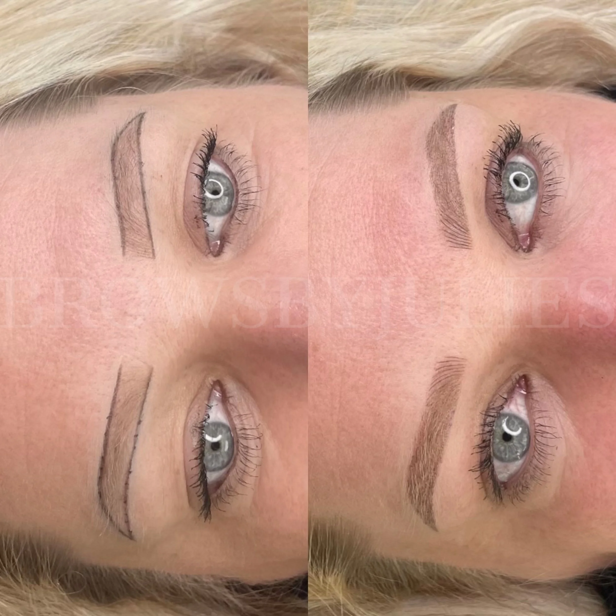 &bull;Combo brows 

Det er en kombinasjon av b&aring;de microblading og powder-teknikken. Jeg har brukt microblading teknikken kun i starten av &oslash;yenbrynet, og resten er fylt inn med powder-teknikken. Dette er en super metode for deg som &oslas