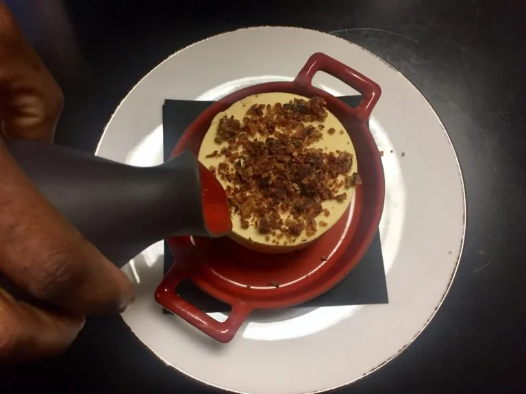 Cinnamon Chocolate Soufflé Top at BLACKBARN Restaurant