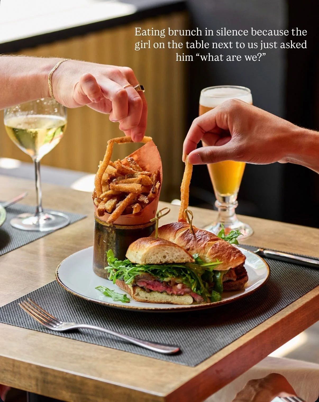 brunch &amp; a show with our steak sandwich.