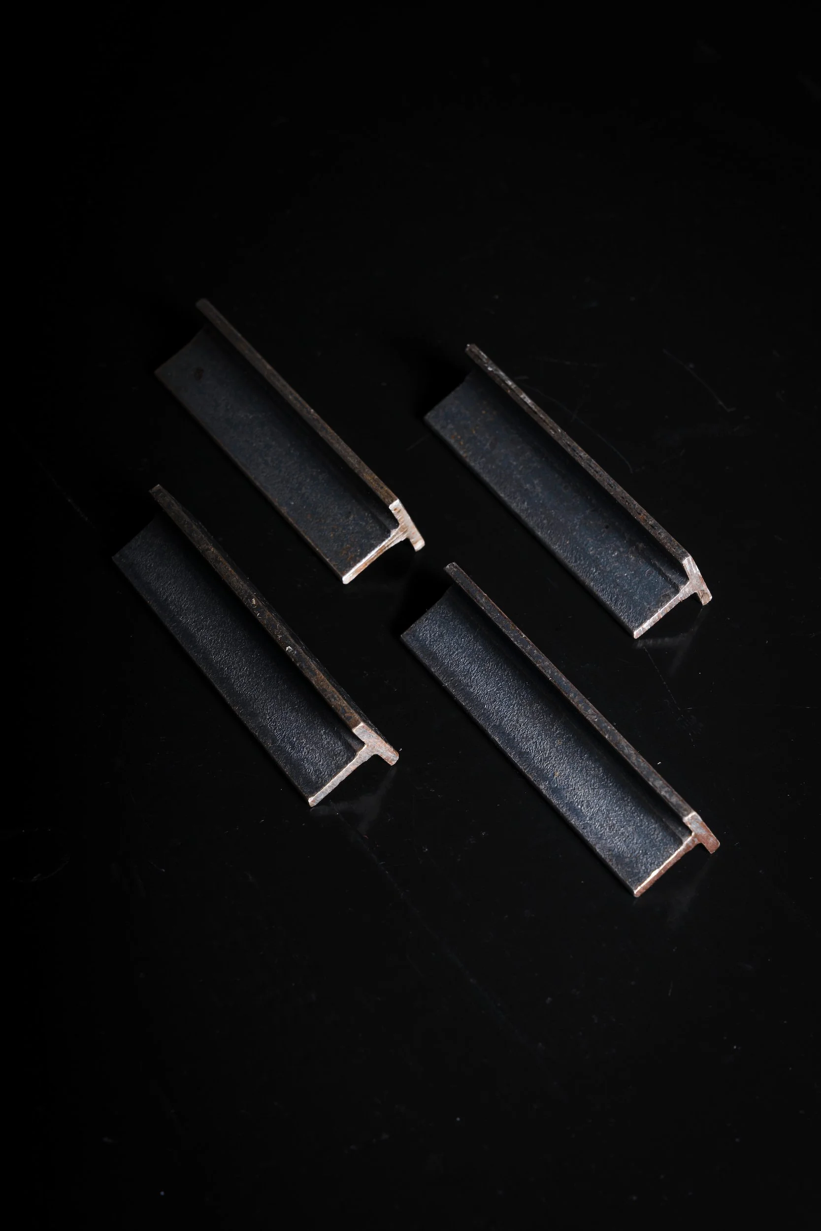 Iron T-Bar Silverware Rests, Set of Four