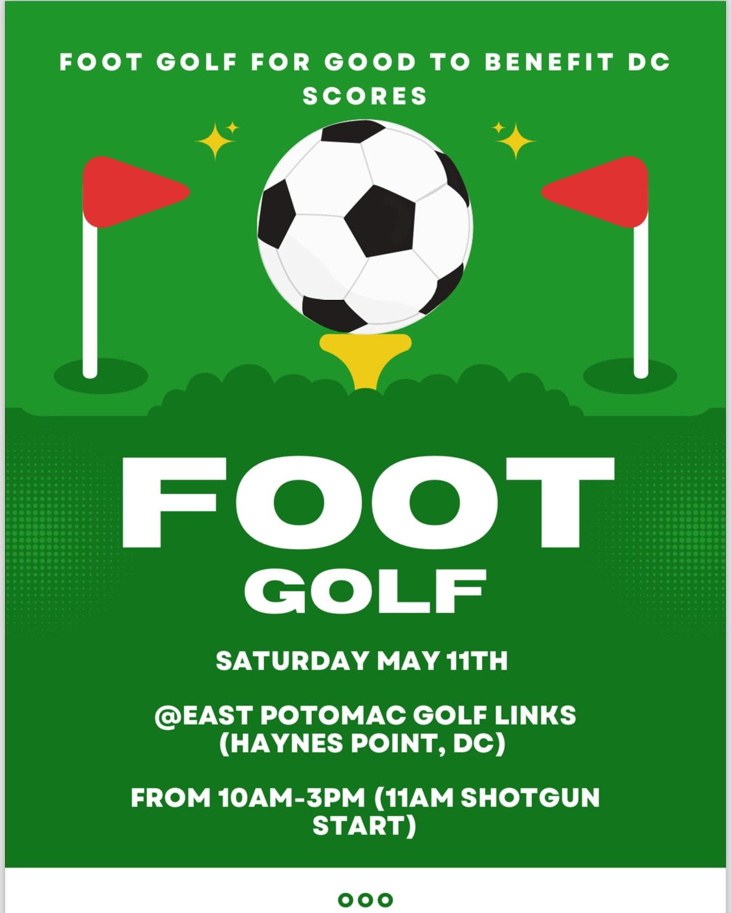 It&rsquo;s about that time to register for FOOT GOLF!! ⚽️ Create a team or sign up to volunteer May 11, 2024! Link: https://districtsportsusa.leagueapps.com/leagues/footgolf/4192773-2024-footgolf-for-good-benefitting-dc-scores DM us or @districtsport