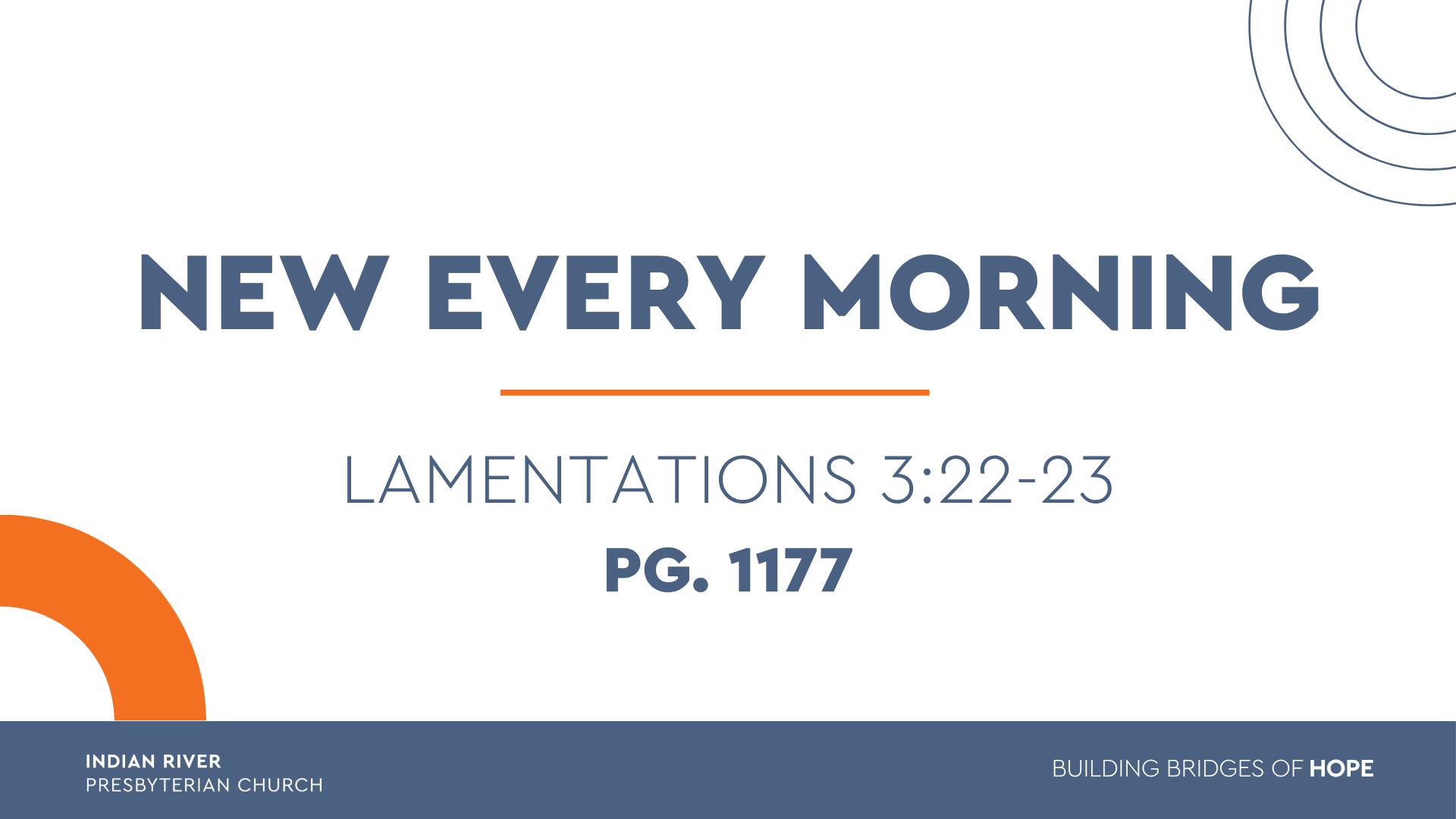 New Every Morning
