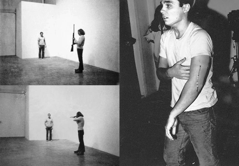 Chris Burden being shot