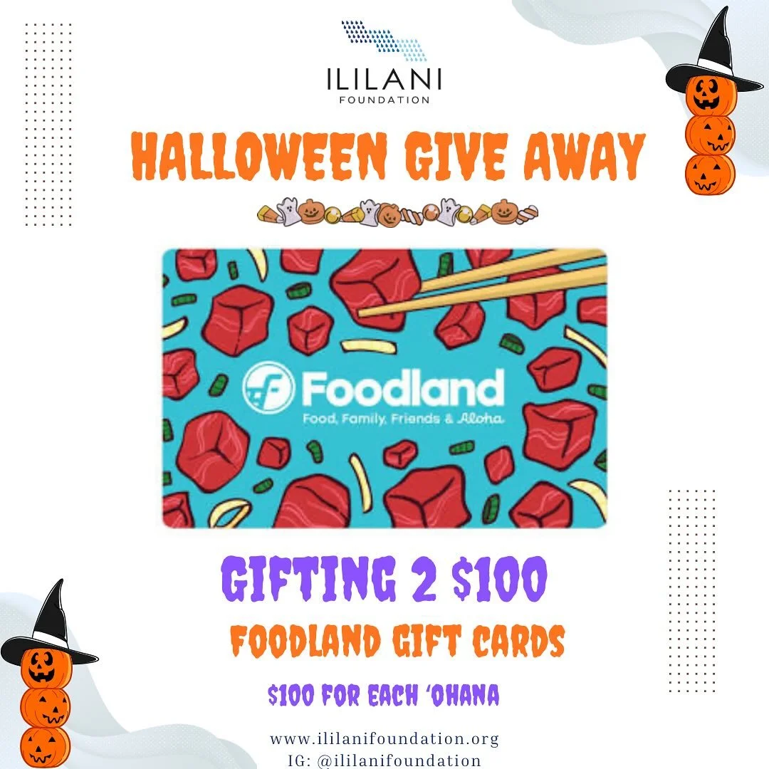 🎃 NO TRICKS, JUST TREATS!

🎗️In honor of Breast Cancer Awareness Month and Halloween, the Ililani Foundation is giving back to families in Hawai&lsquo;i currently going through active cancer treatment. 

🛒 We&rsquo;re looking to help two local fam