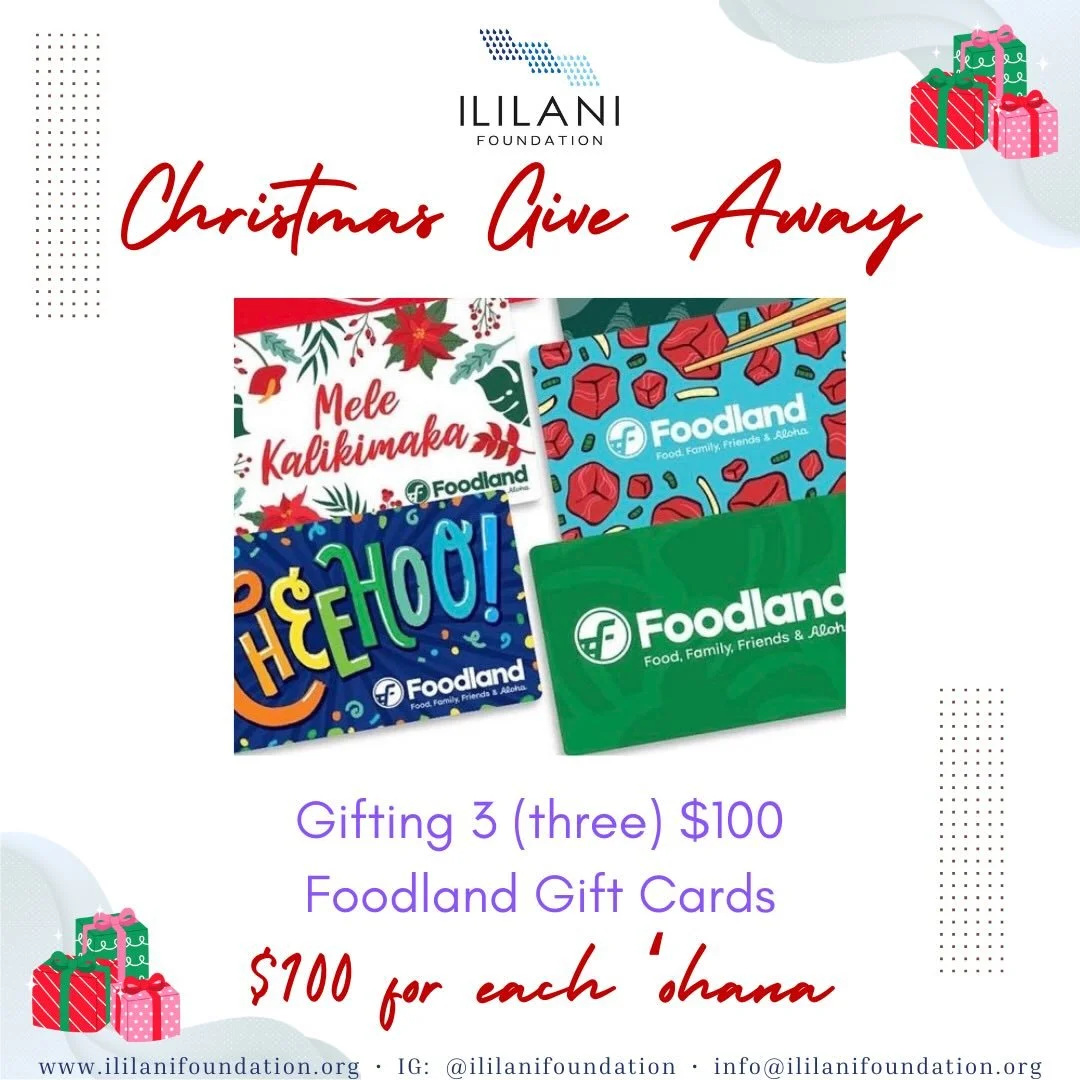 🎁 In the spirit of Christmas and in honor of Patricia&rsquo;s (our founder) Birthmonth 🥳, the Ililani Foundation is giving back to families in Hawai&lsquo;i who currently going through active cancer treatment.

🛒 We&rsquo;re hoping to bless THREE 