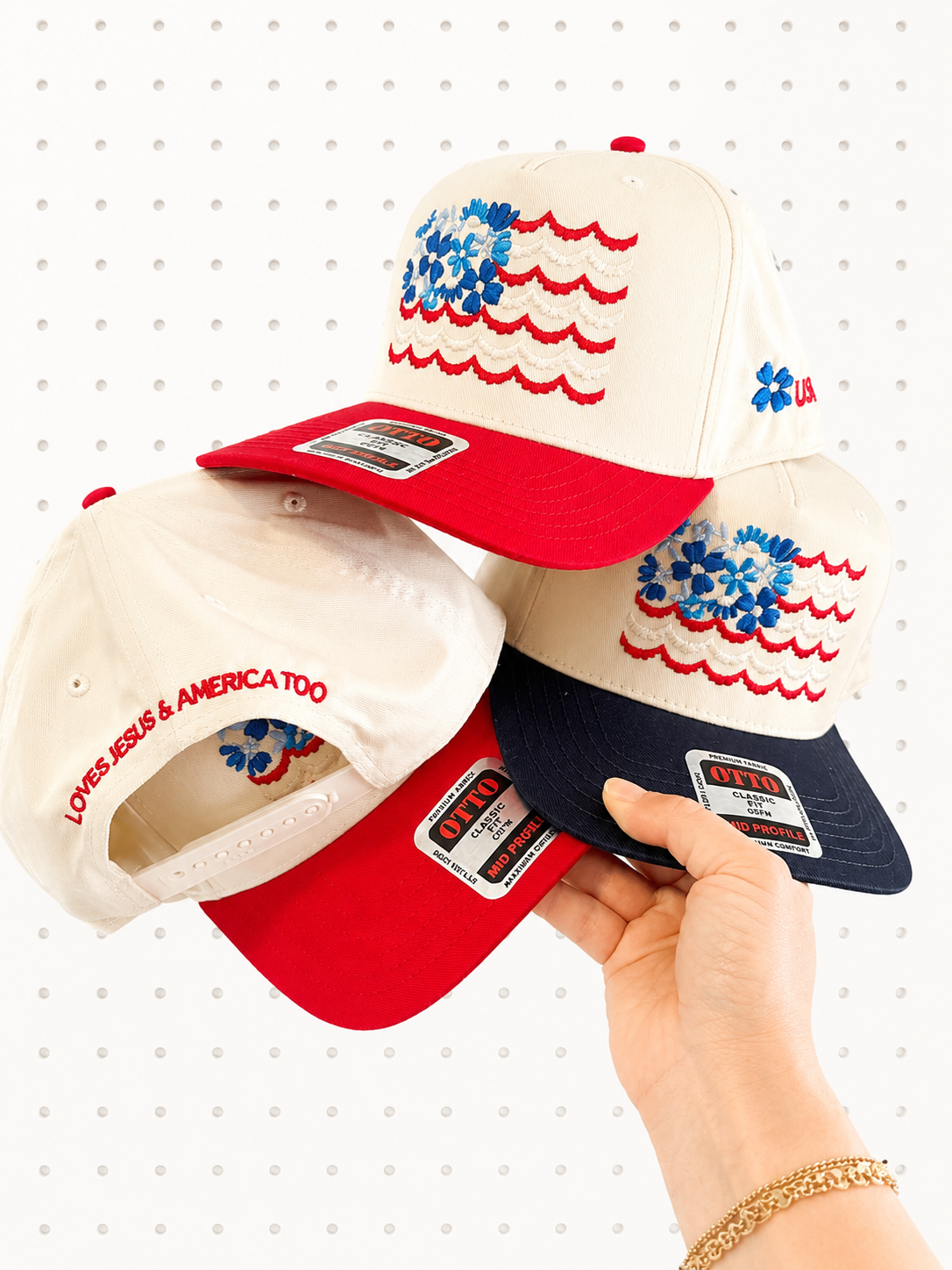 Flower Flag Two Tone Trucker Hat