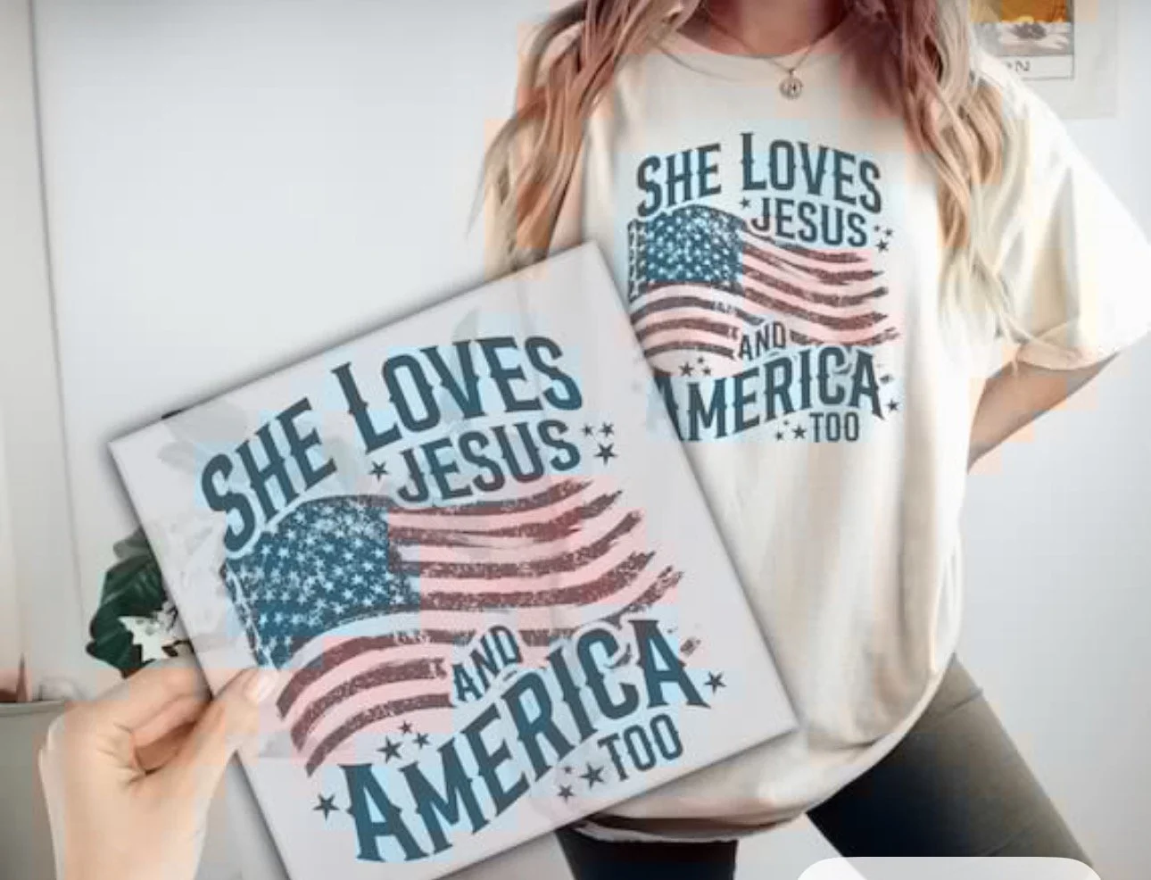 Loves Jesus & America Too T-Shirt