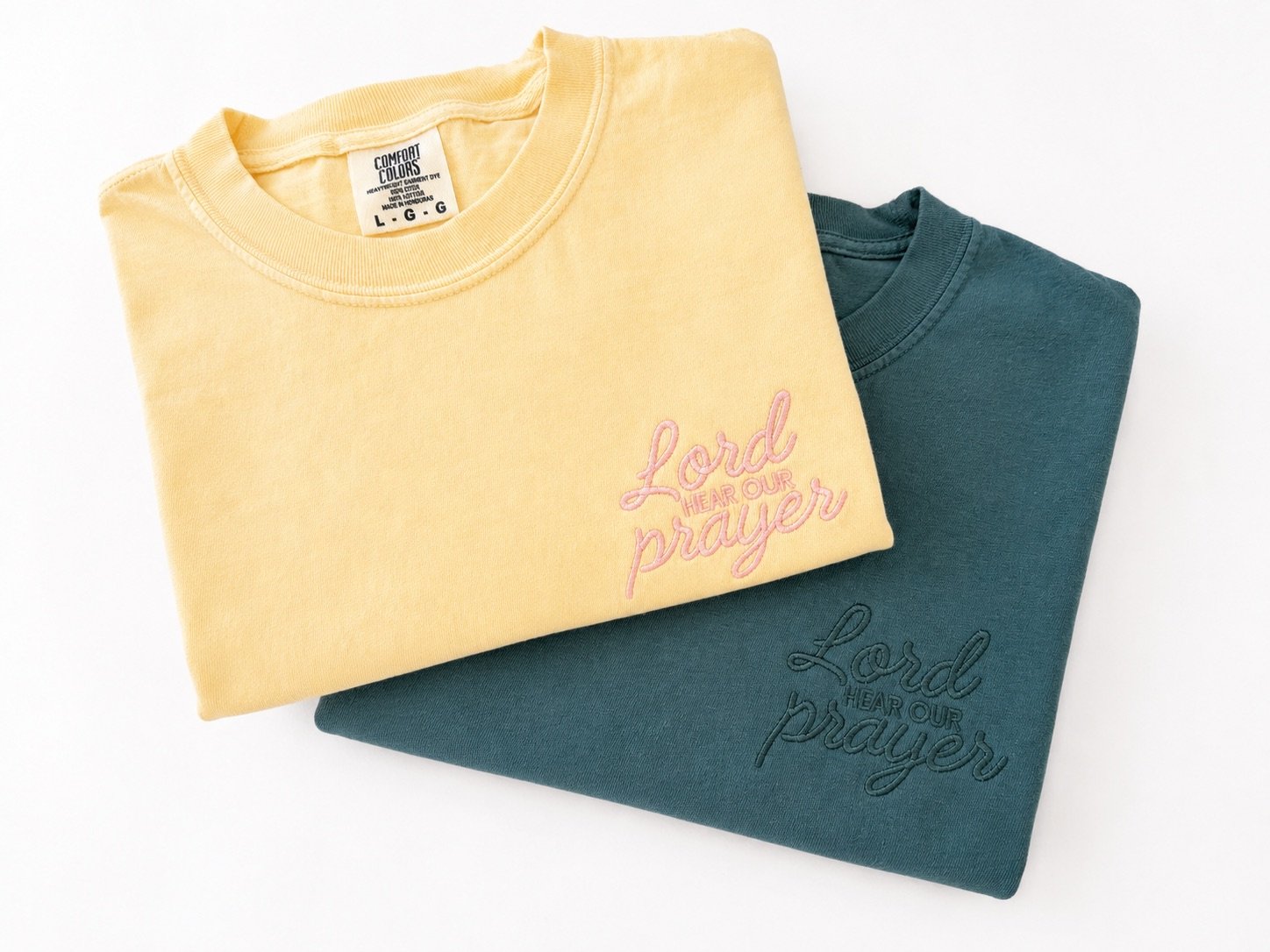 Lord Hear Our Prayer Embroidered T-Shirt
