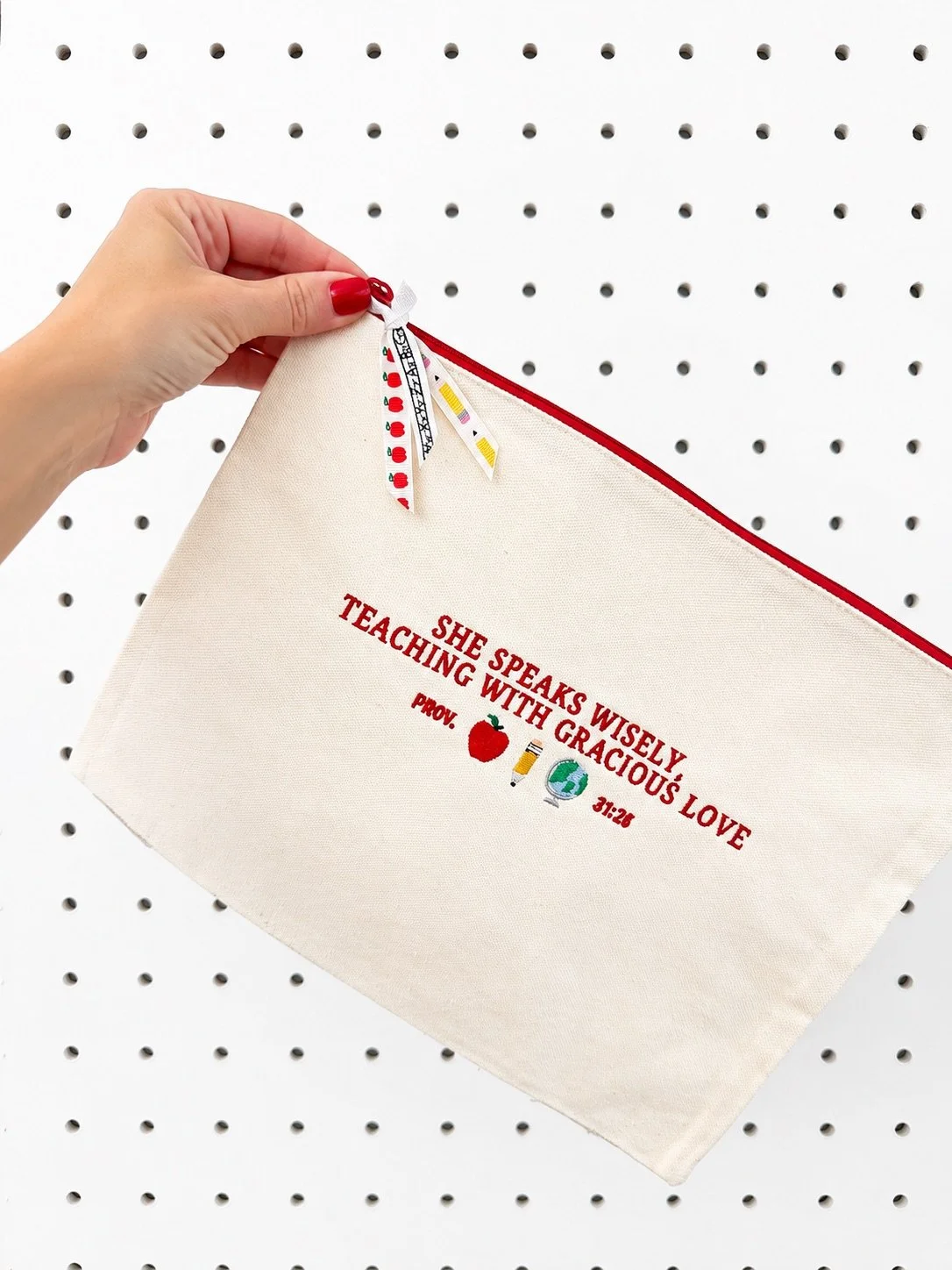 Personalized Proverbs Teacher Zipper Pouch