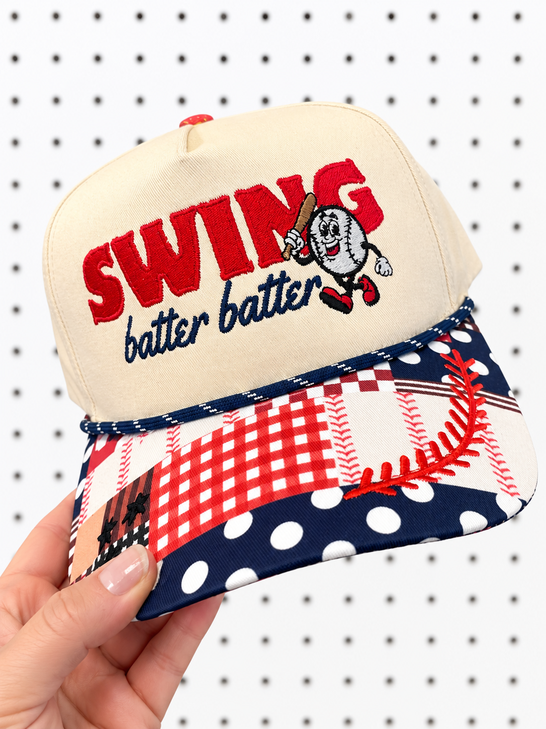 Retro Style Swing Batter Batter Trucker Hat