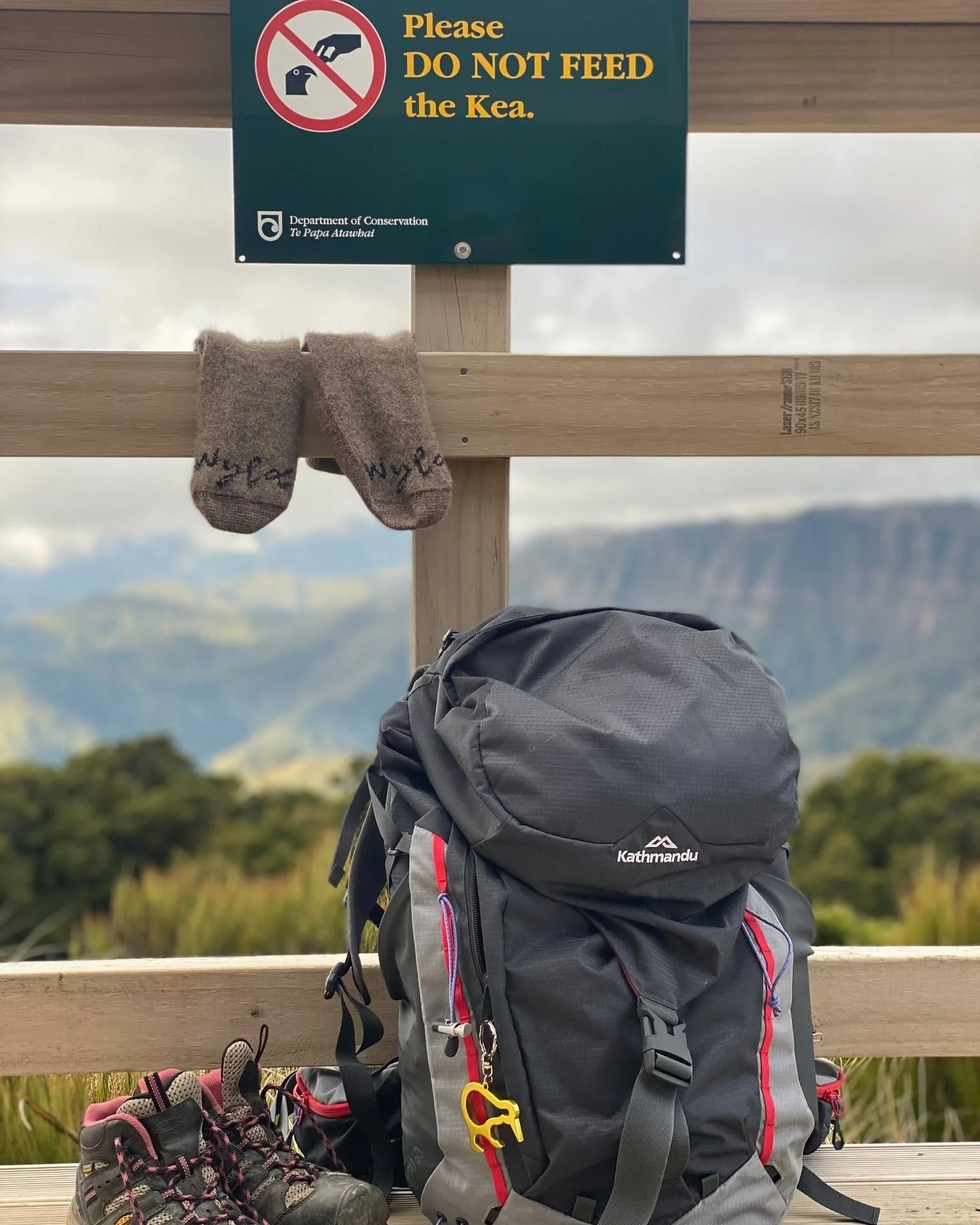 Tramped hard. Dried naturally. Ready to go again.
The kind of socks you pack for every tramp - Soft underfoot, breathable in your boots, and still cosy when the day cools down. Comfort on every adventure. 
Thanks, Zing Bokashi, for the photos.

#nztr