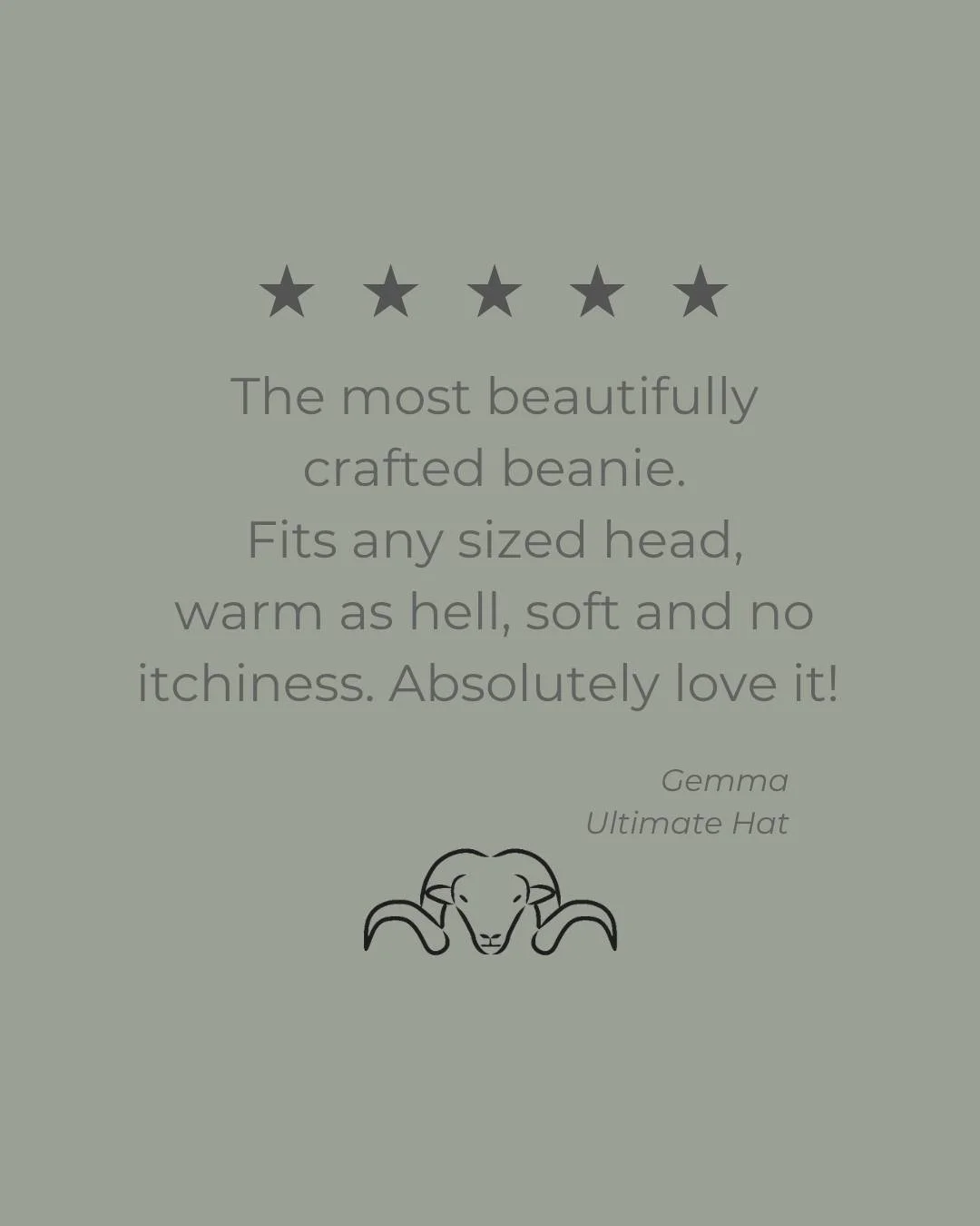 Another 5-star review. 
Thanks, Gemma, for taking the time to share your thoughts.

#woolnz #ultimatehat #autumnnz