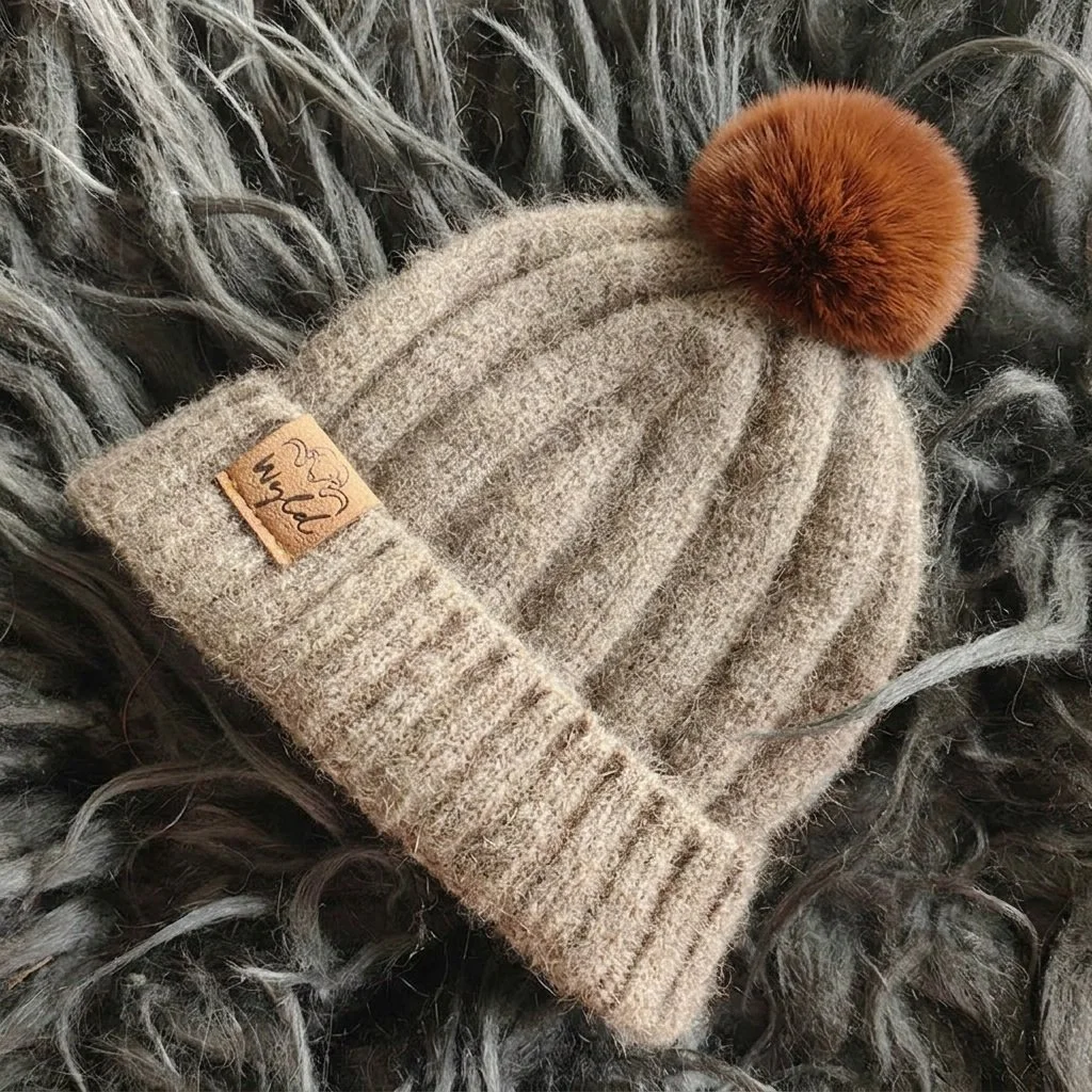 Limited Edition - Wyld Baby/Child's Hat with possum pom pom