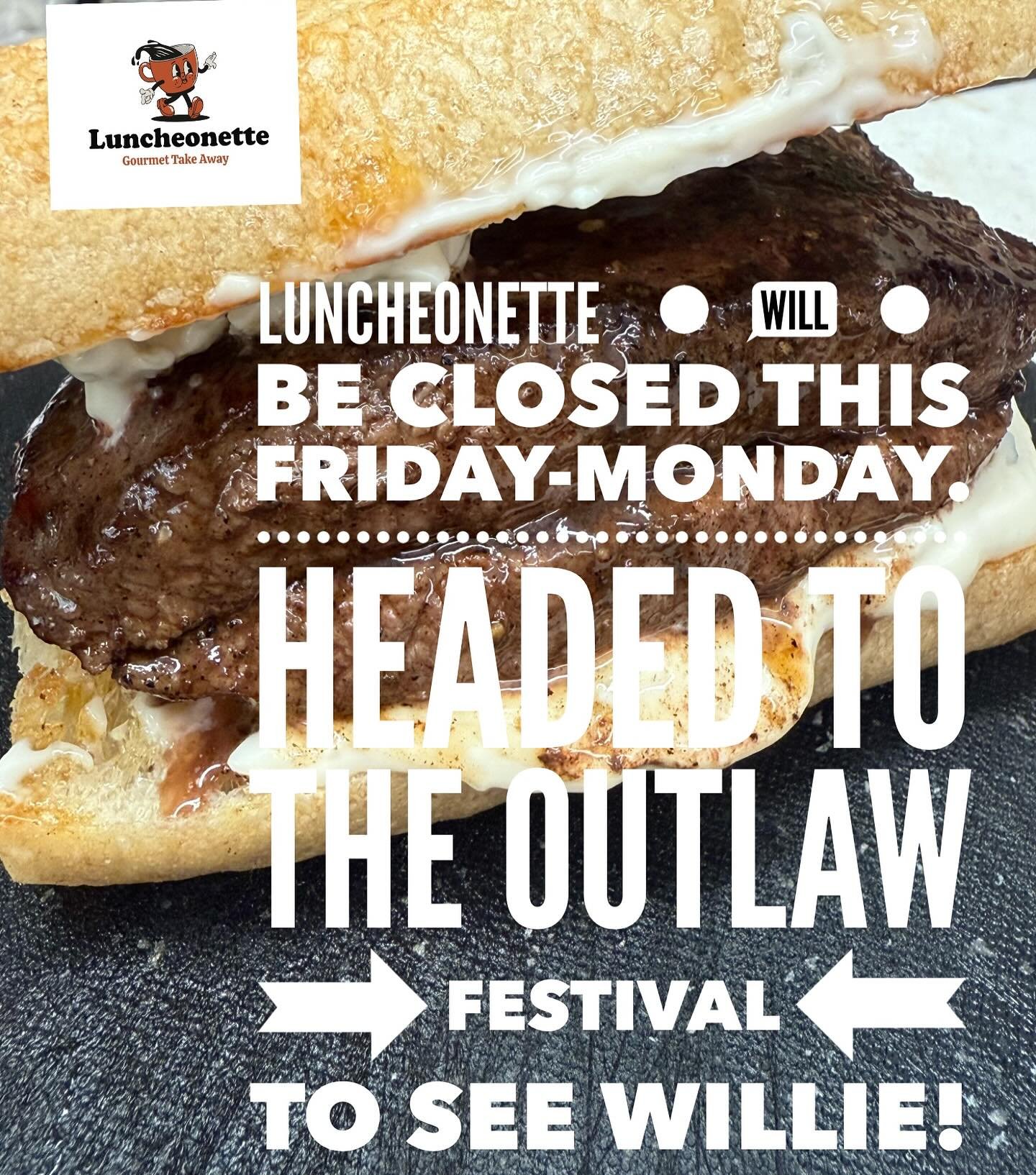 May be the last chance to see Willie Nelson… ever. Closed this Friday and Next Monday for the trip. #headsup #planyourvisit #hereuntilfriday #lookingforwardtofeedingyouthisweek #weneedyoursupport #comesayhiandeatsomething #local #organic #deli