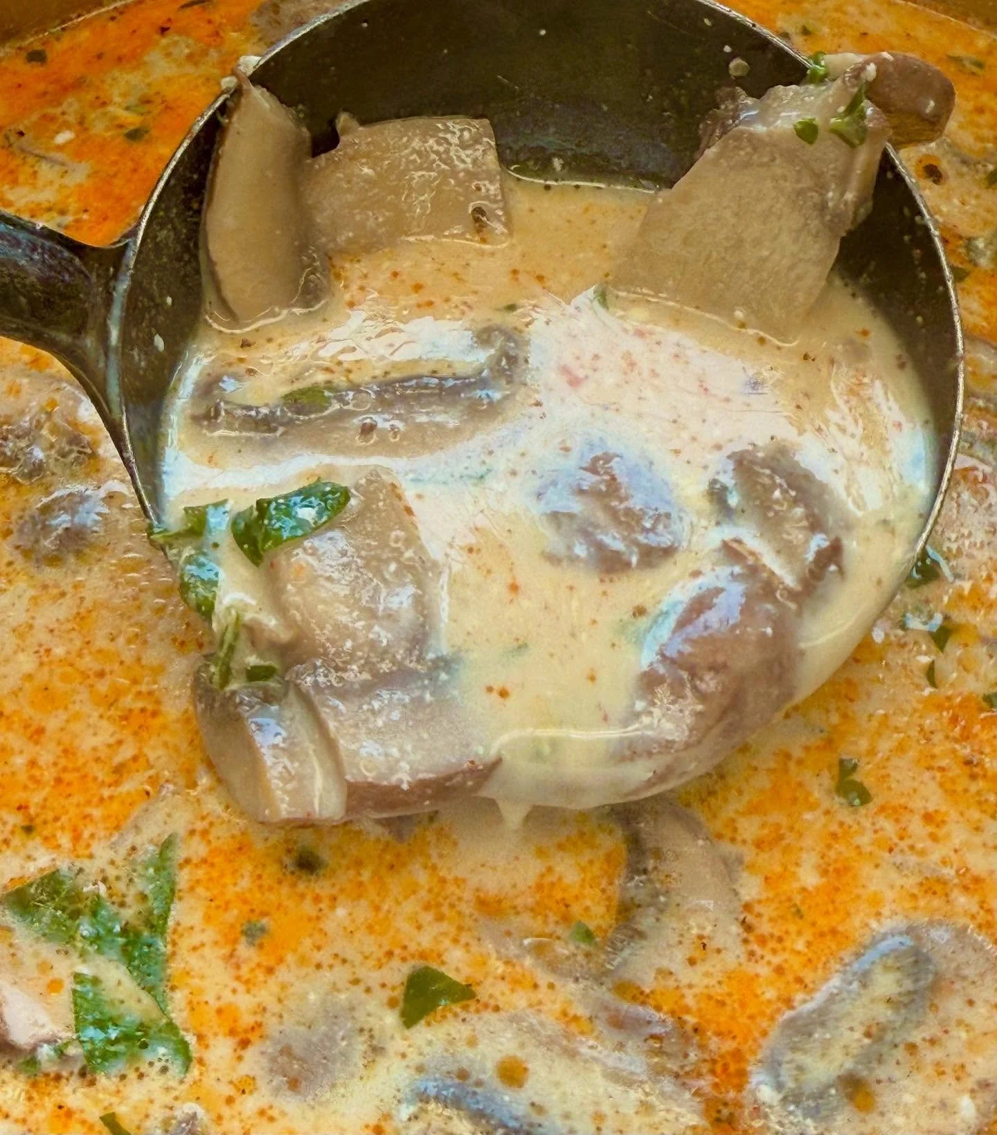 &ldquo;Hungarian&rdquo; Mushroom SOUP TODAY! #creamy #smokedpaprika #loadsofmushrooms #happysoupseason #happytuesday #happyluncheonette