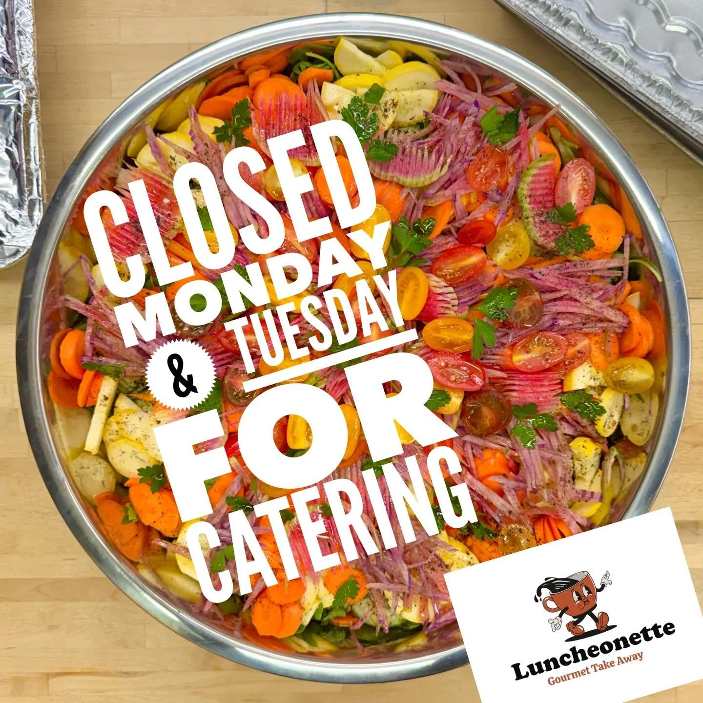 And just like that!!! We are so happy and excited to do what we love and make your meal memorable. Be the hero at your organization and call Luncheonette for your next event, meeting or gathering. #happyhappyjoyjoy #locallysourced #organic #delicious