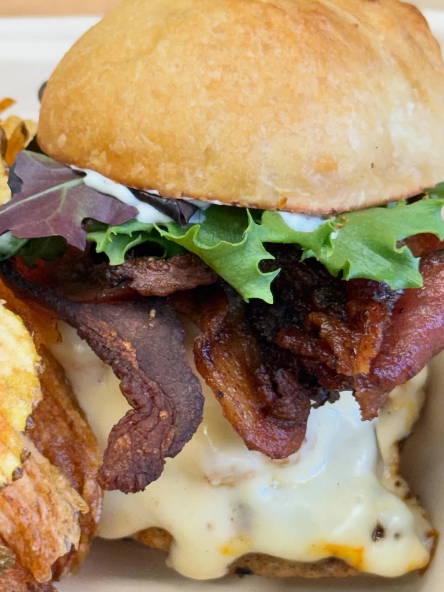 That Luncheonette Smoked Chicken w Bacon tho.. 😏 with the hand sliced potato chips and that very small side salad. #haveyoueaten #itslunchtime #locallysourced #organic #delicious Medford&rsquo;s &rdquo;Most Charming Boutique Eatery&rdquo; Best of So