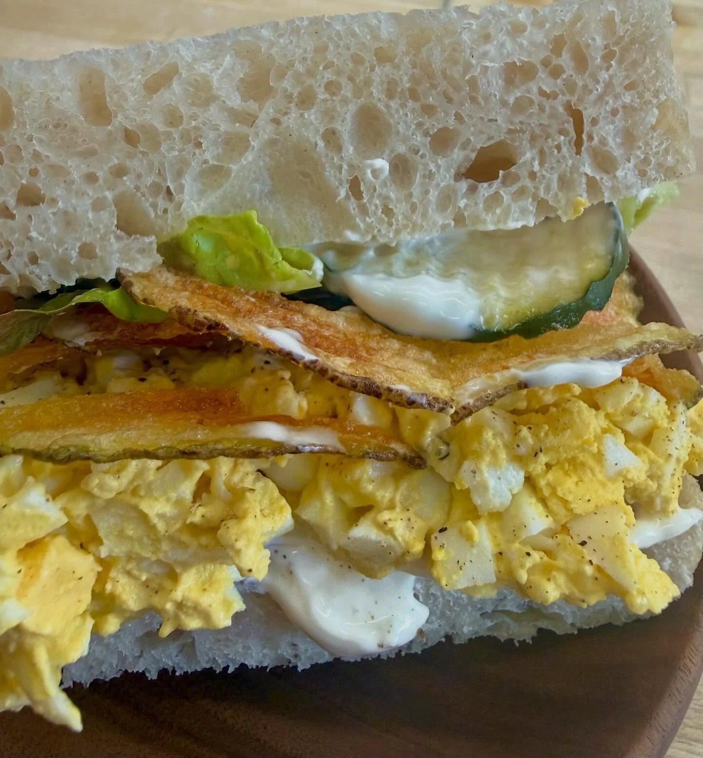 #weeat #cheflunch this Egg Salad is so good.