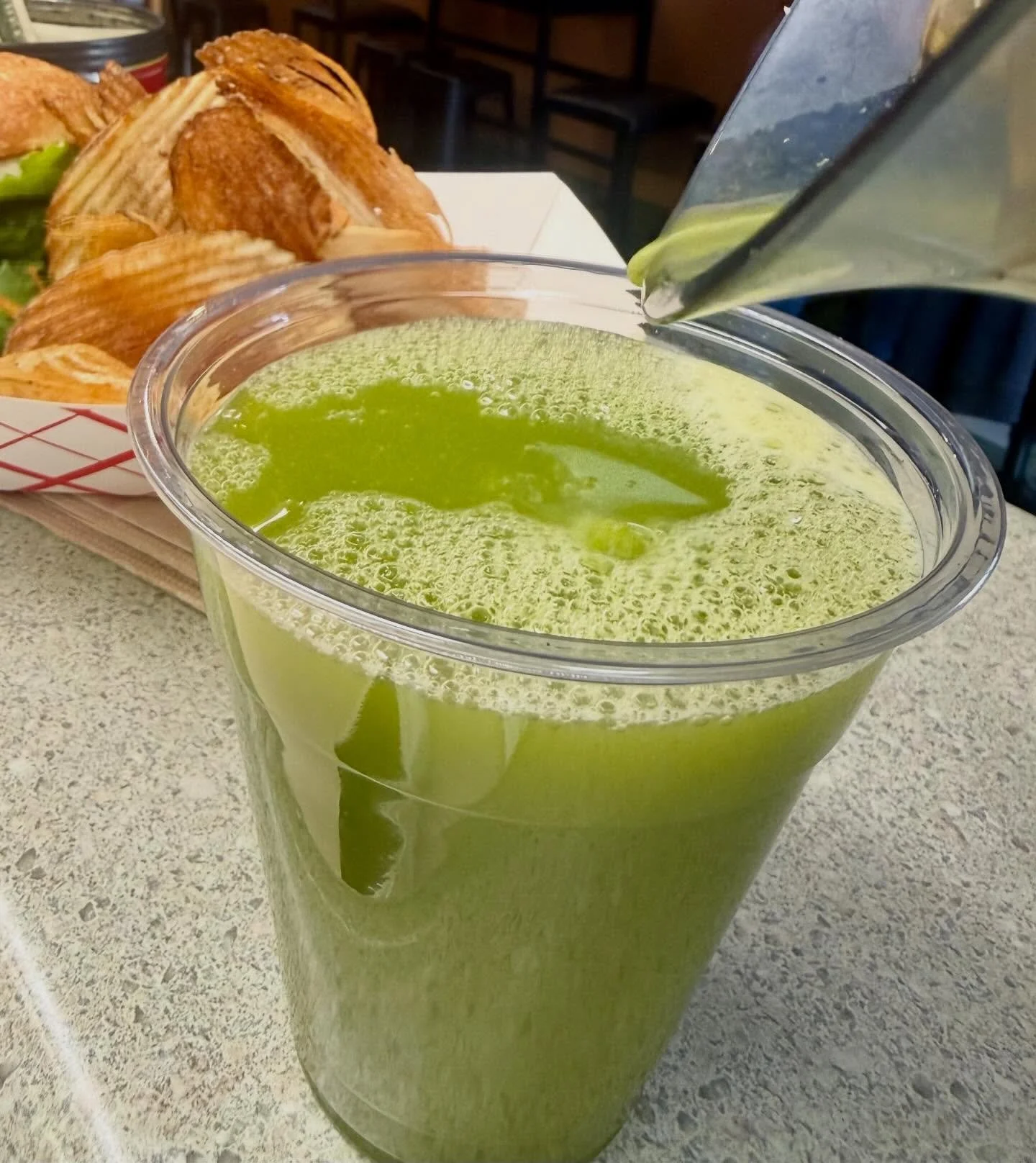 Golden Greens or Liquid Sunshine, anyone? 
All our cups, straws, cutlery etc is compostable and biodegradable. #freshpressedorganicjuice #downtownmedford #locallysourced #organic #delicious