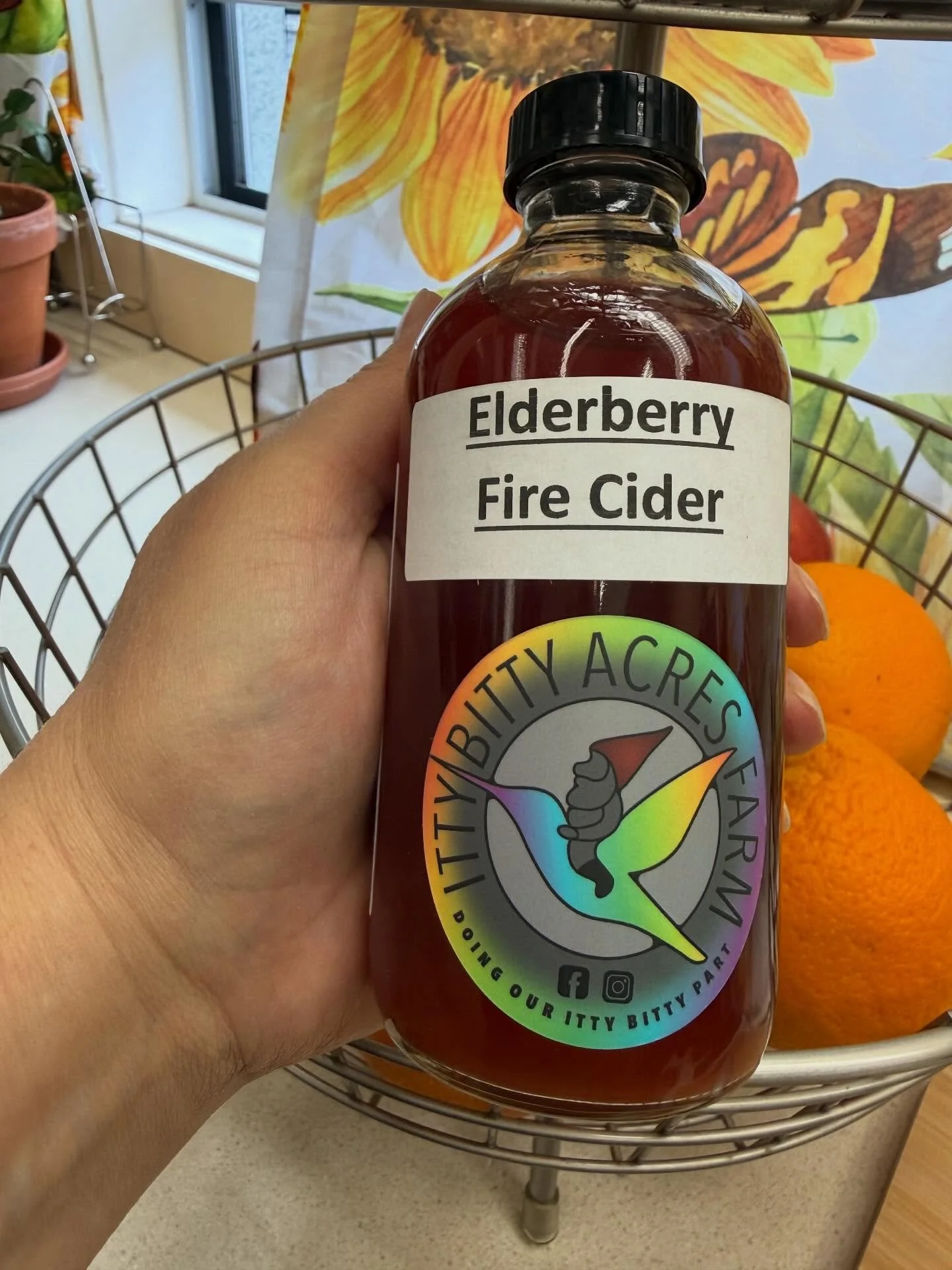 New @ittybittyacresfarm FIRE CIDER has arrived!! #freeshot #healthyisashealthydoes #weloveyou #happyfriday #happyluncheonette