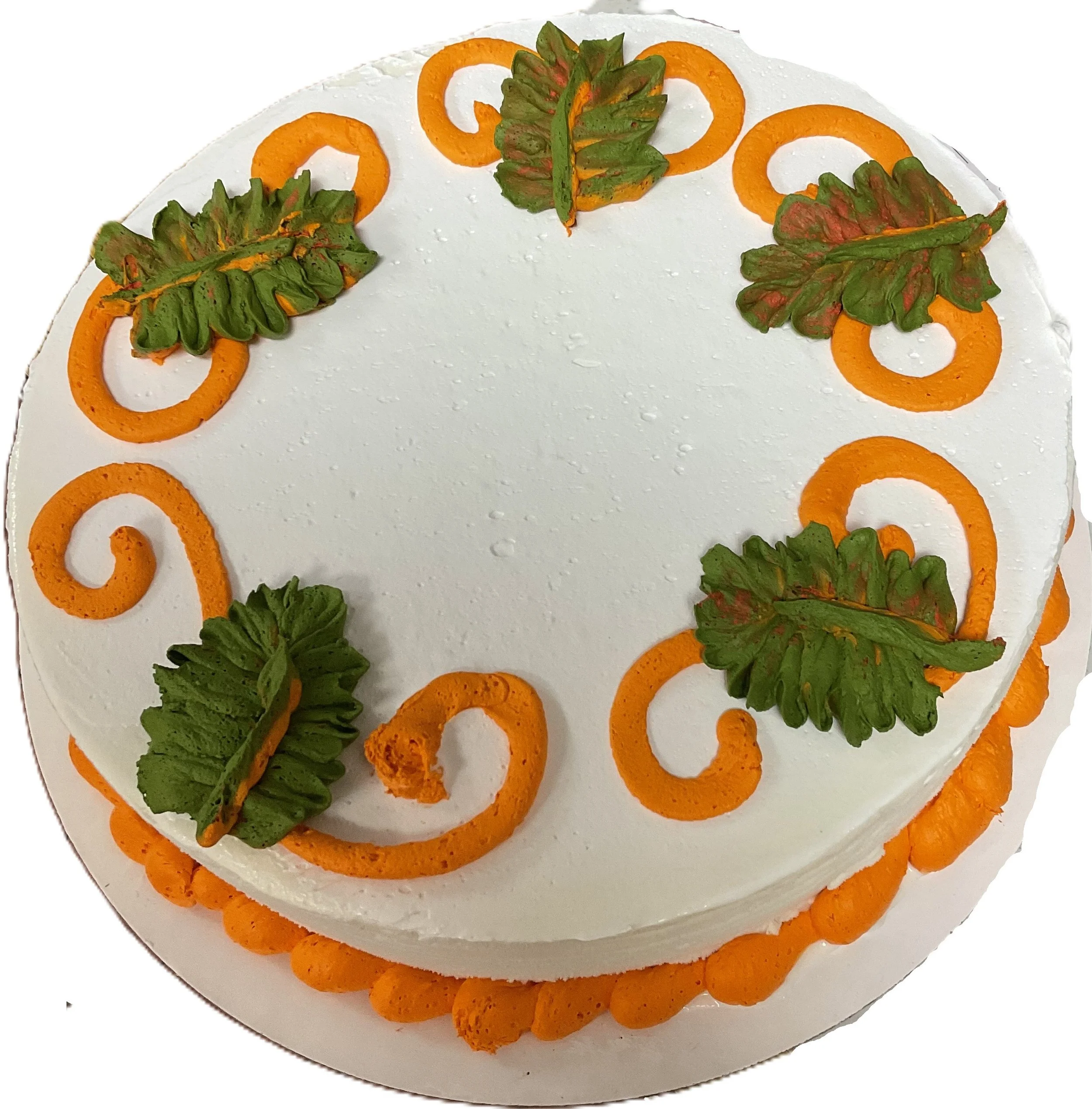 Icing Leaves with Swirls