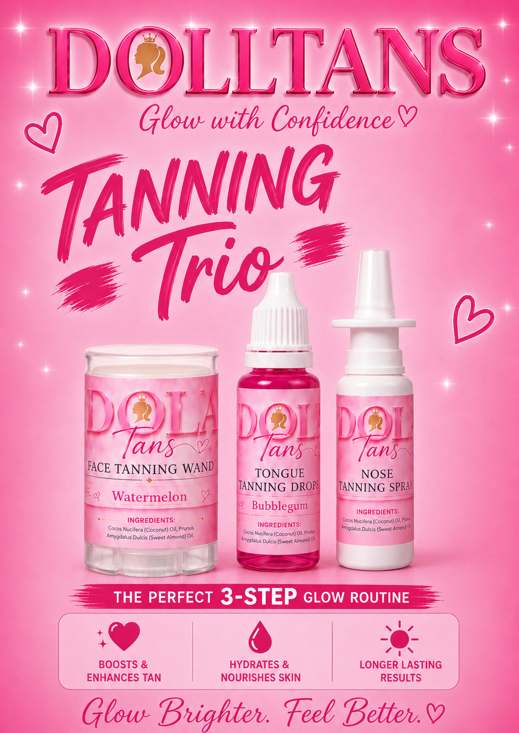 Tanning trio