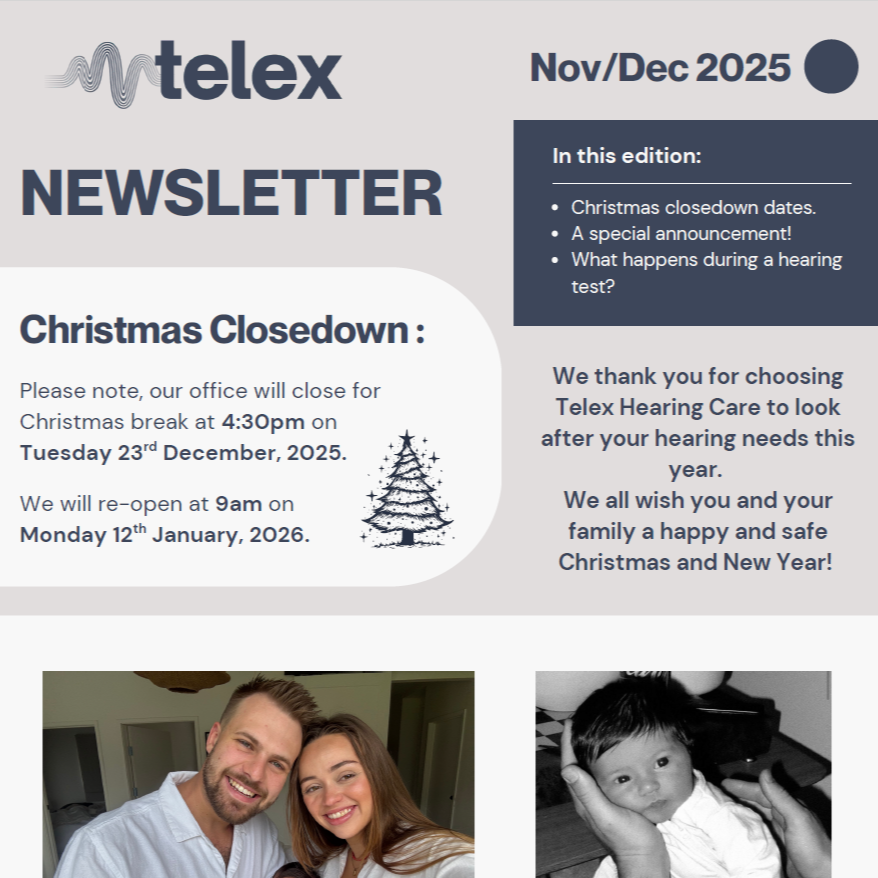 Special News, and what happens during a hearing test?   Nov/Dec 2025