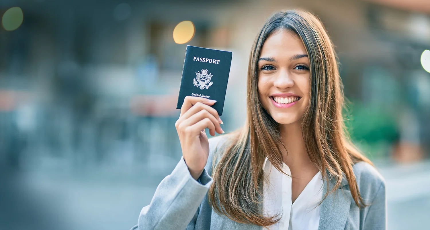 Passport photographs being taken at Humble Camera