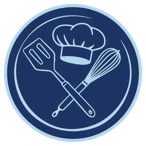 graphic with cooking utensils to represent meal prep, help with cooking for seniors, meal preparation