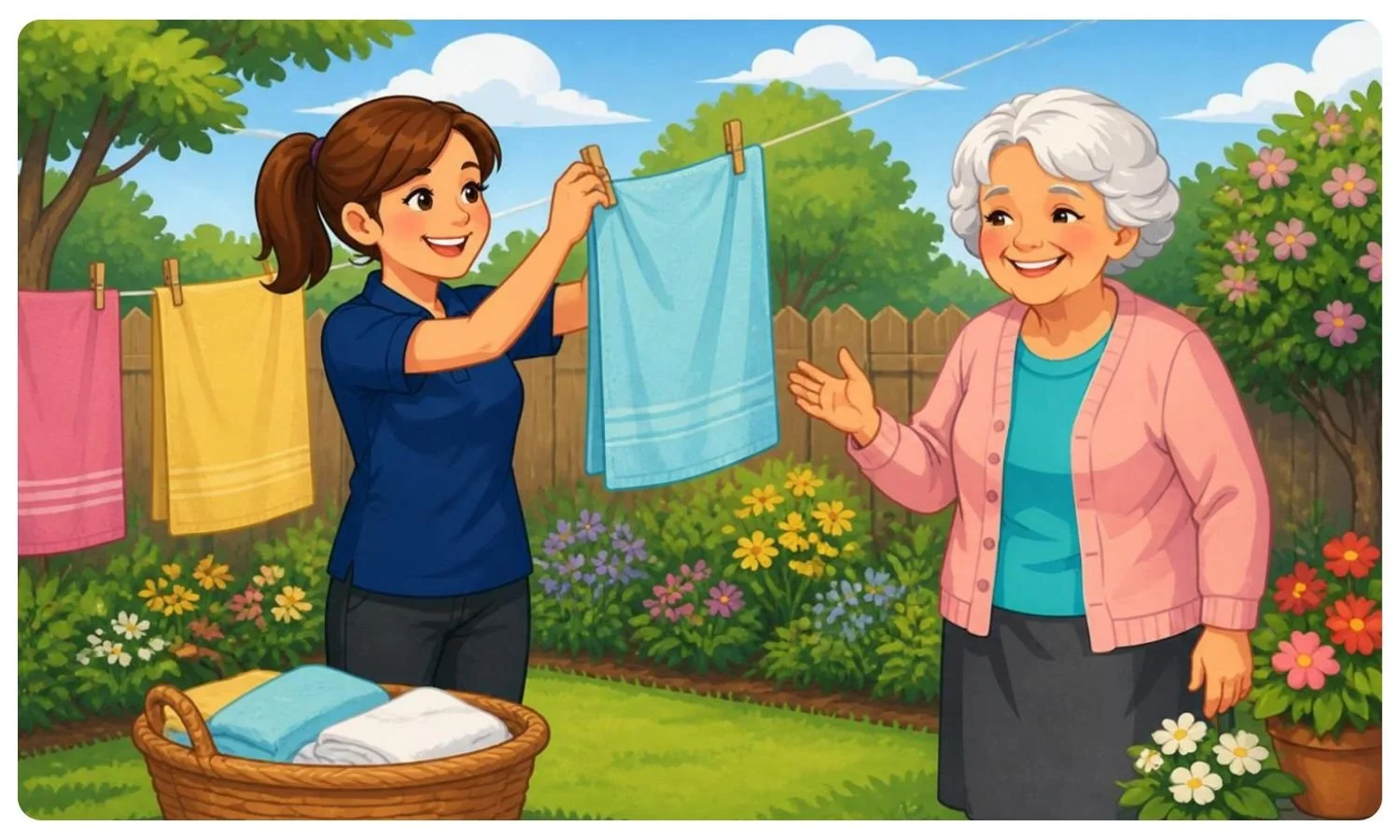 female support worker helps old woman with laundry, tasks of a support worker, support worker jobs, support worker jobs sydney