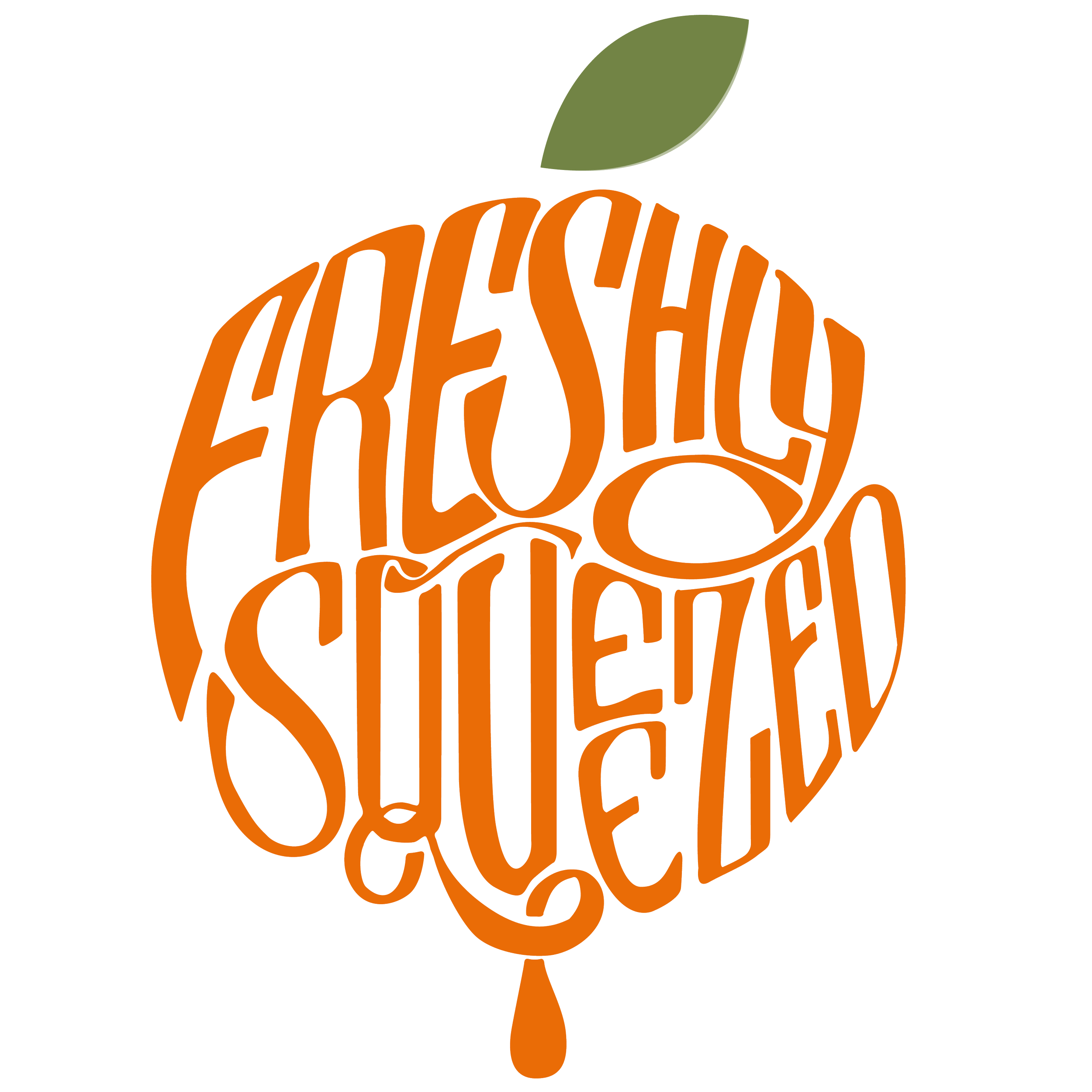 Branded lettering.