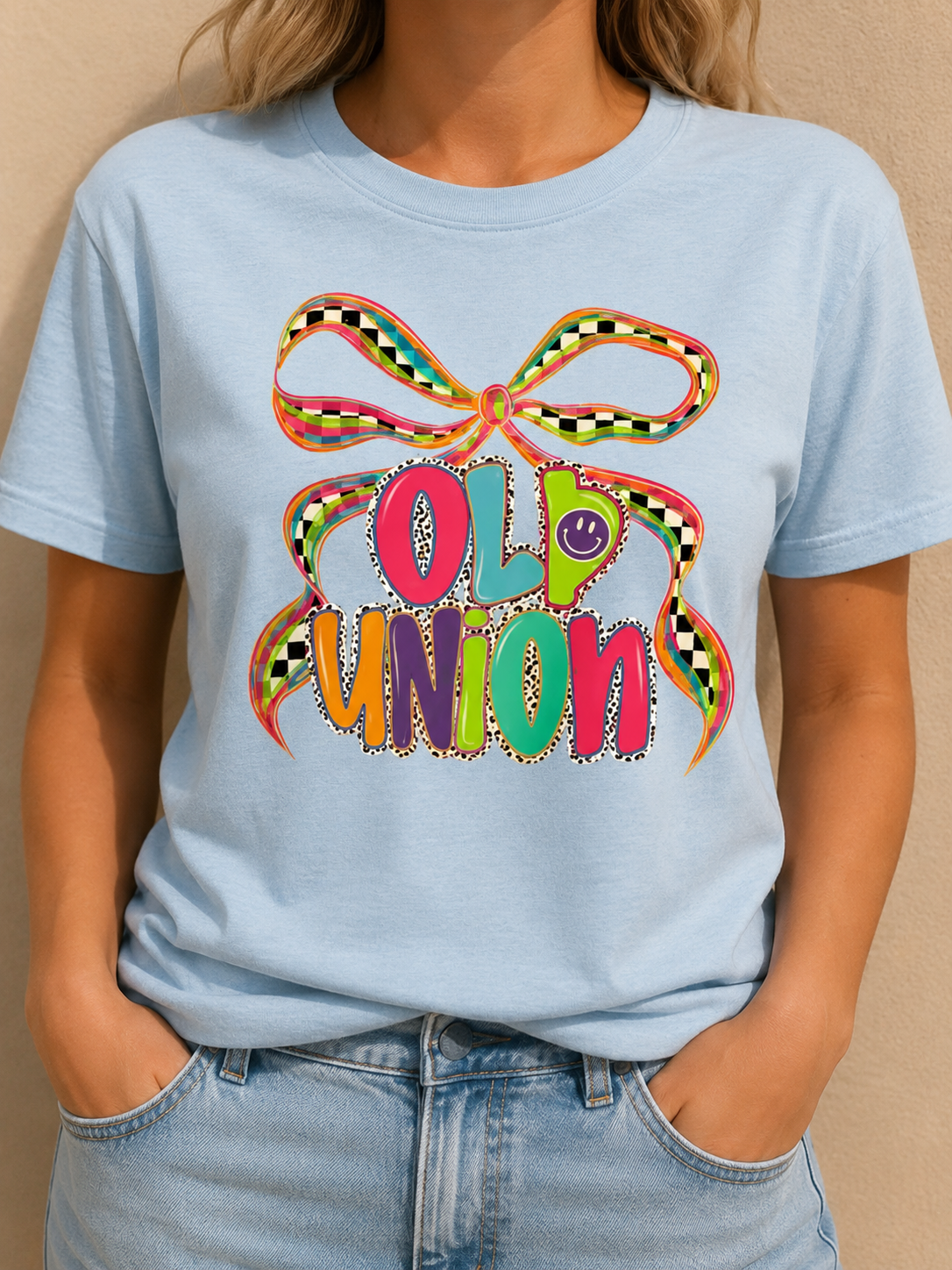 3008 Adult Old Union Neon Bow T-Shirt