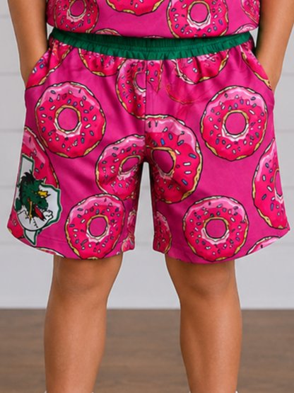2129 Youth Boys Pink Donut Shorts