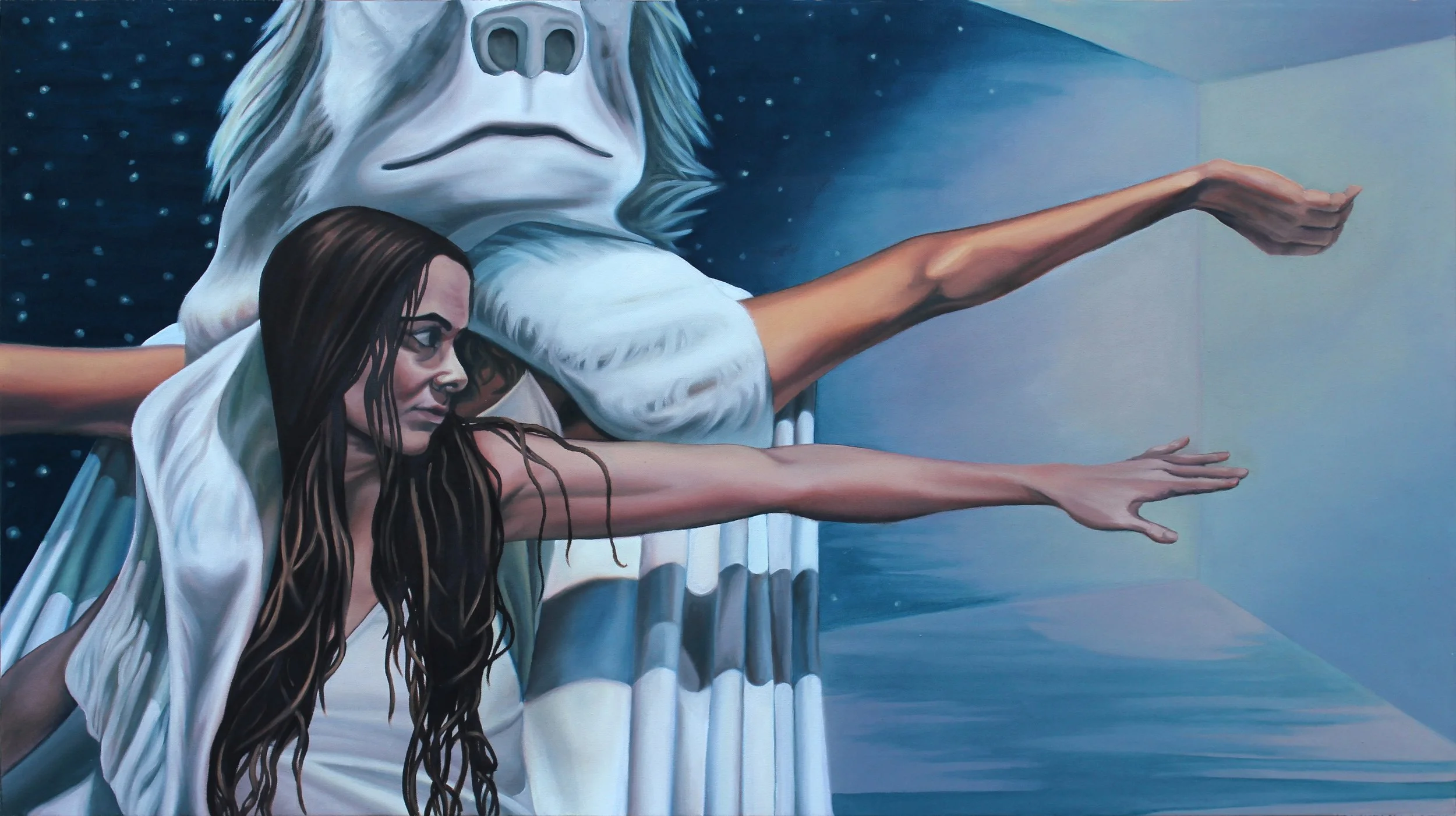 Play My Version of You, 2016 (oil on canvas) 43"x24"