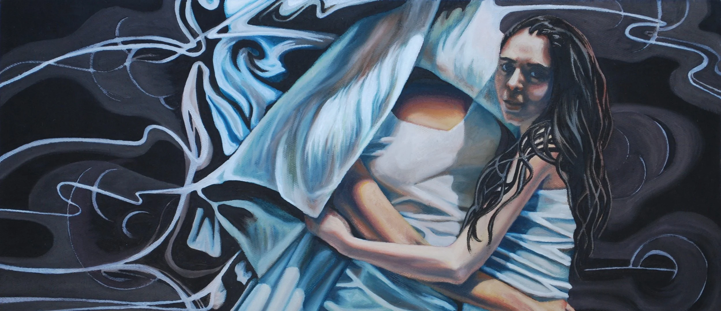 We Felt Trapped in That Body ("Stay"), 2016 (oil on canvas) 27"x13"
