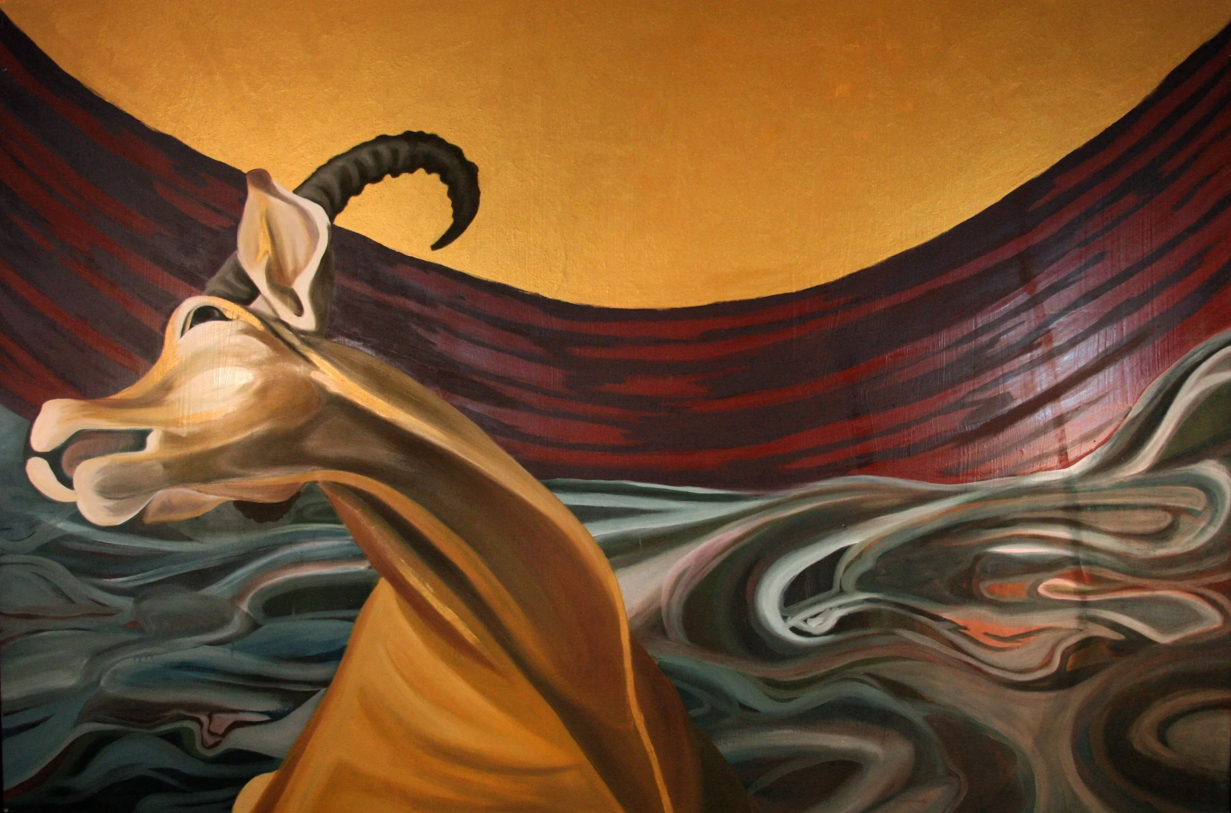 Reel, 2009 (oil on panel) 6'x4'