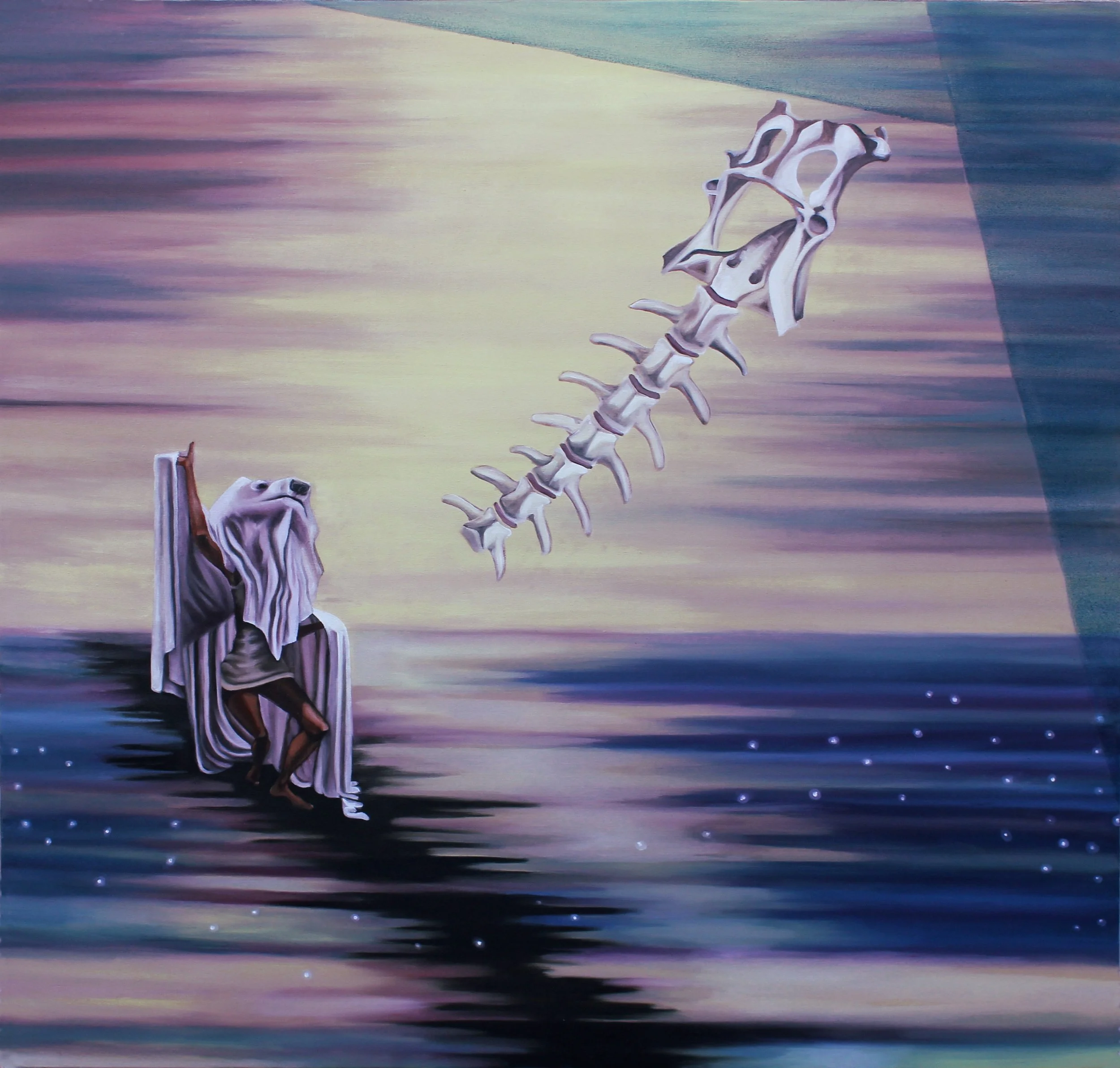 A Song for the Bones, 2016 (oil on canvas) 40" W x 39"