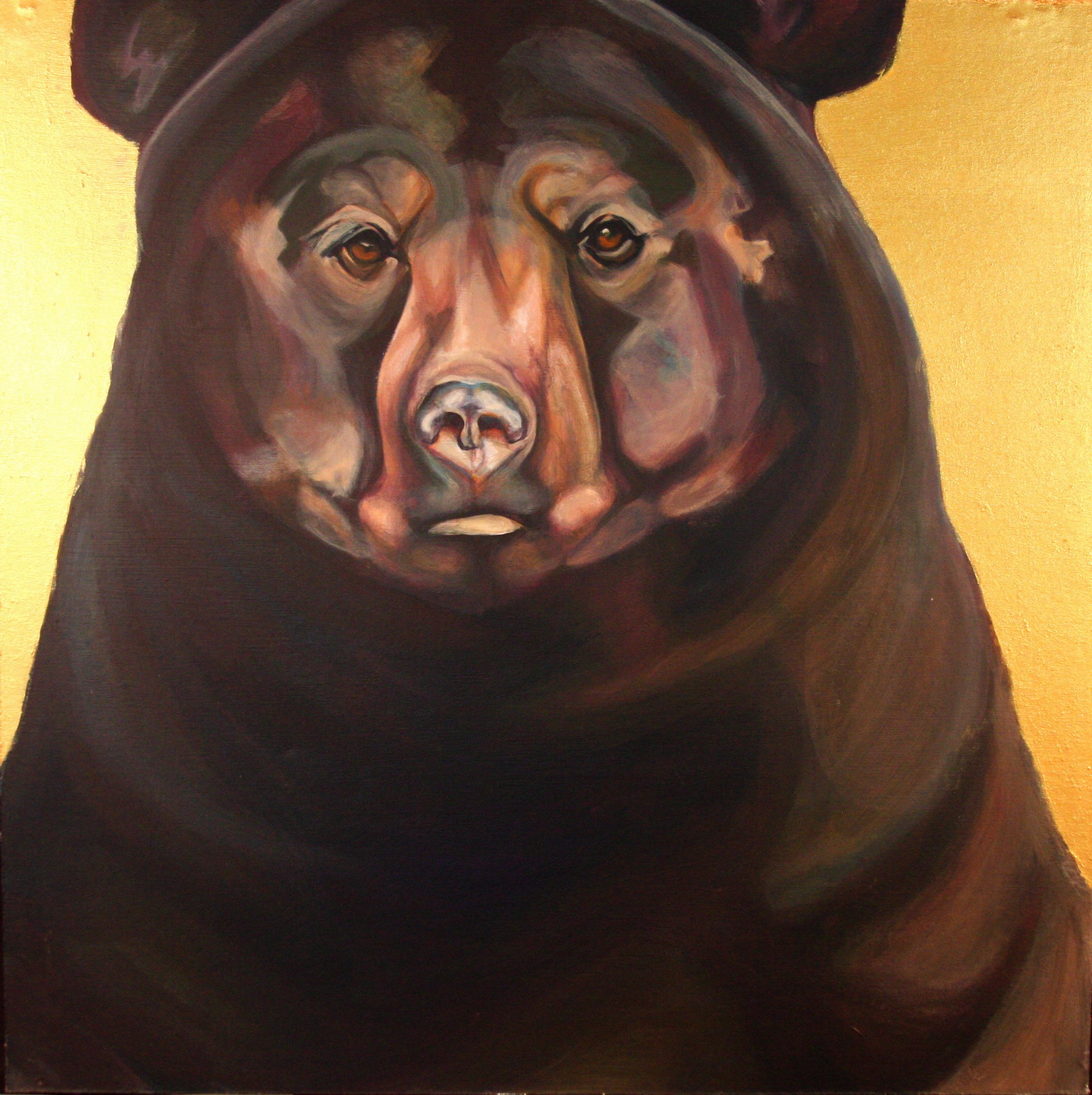 Sun Bear, 2011 (acrylic and micah on panel) 24"x24"