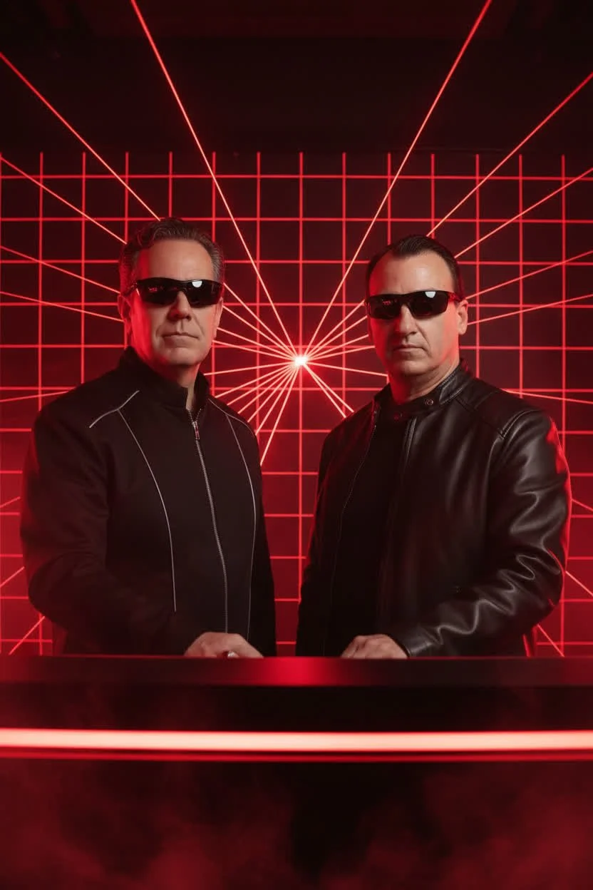 2 DJ's in Techno red