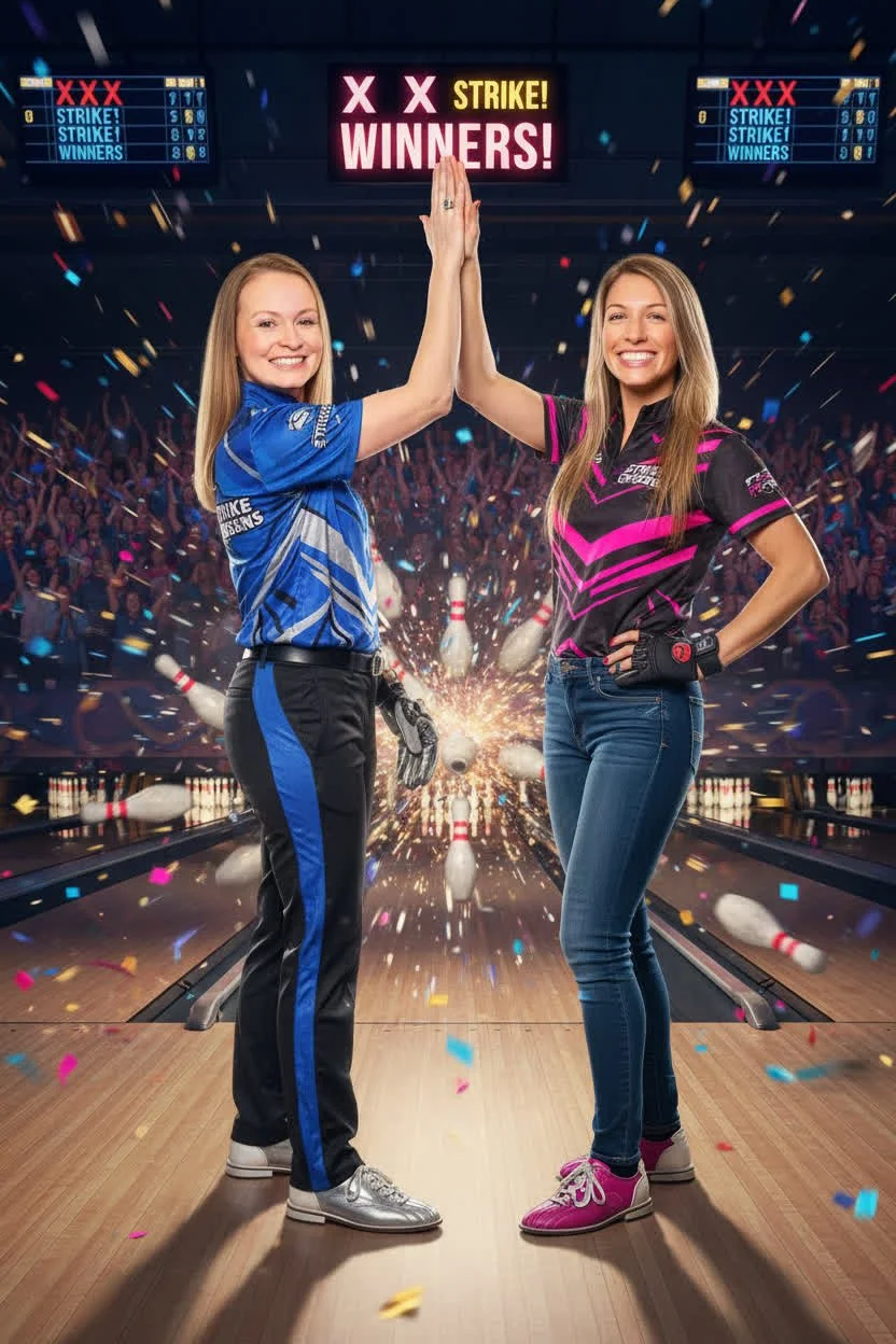 2 woman at National Bowling Stadium in Reno NV